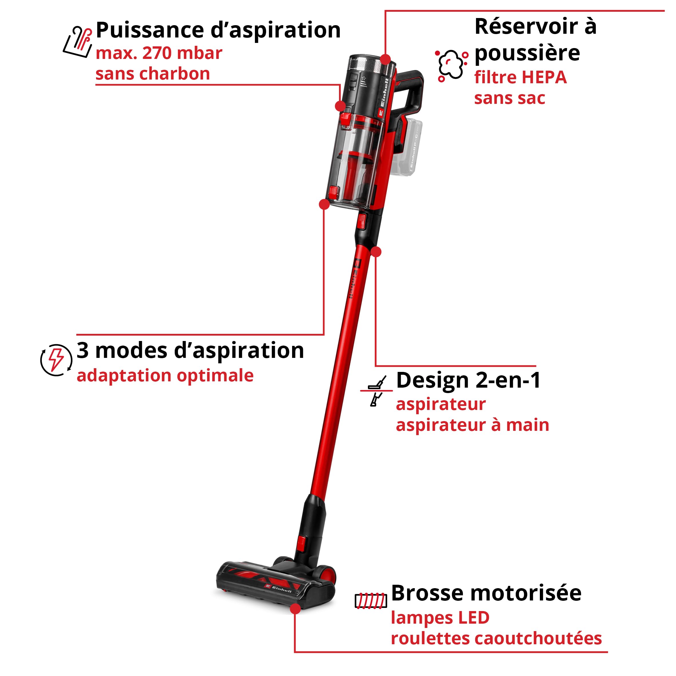 einhell-te-sv-18-270-aspirateur-balai-18v-270-mbar-solo image 3