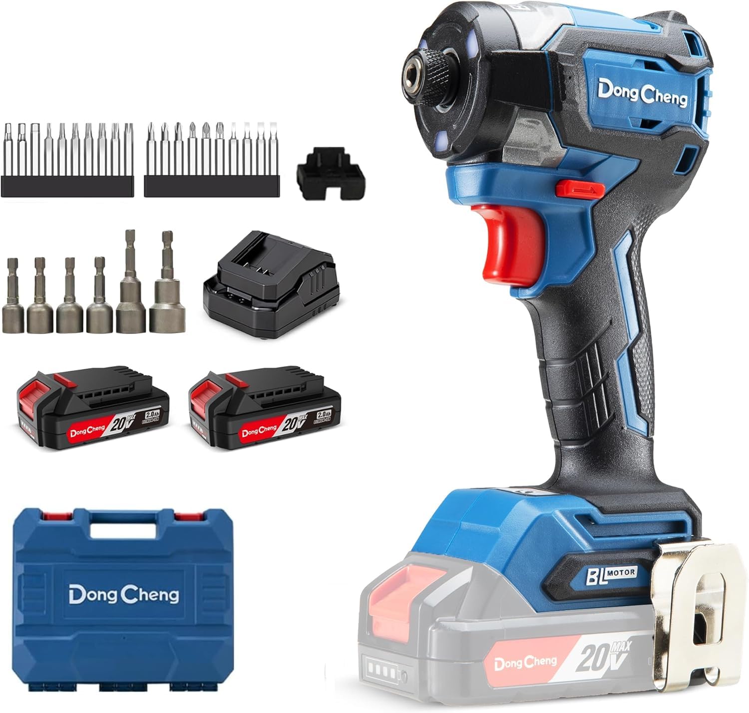dongcheng-impact-driver-visseuse-chocs-20v-208nm-sans-balais-2-batteries image 1
