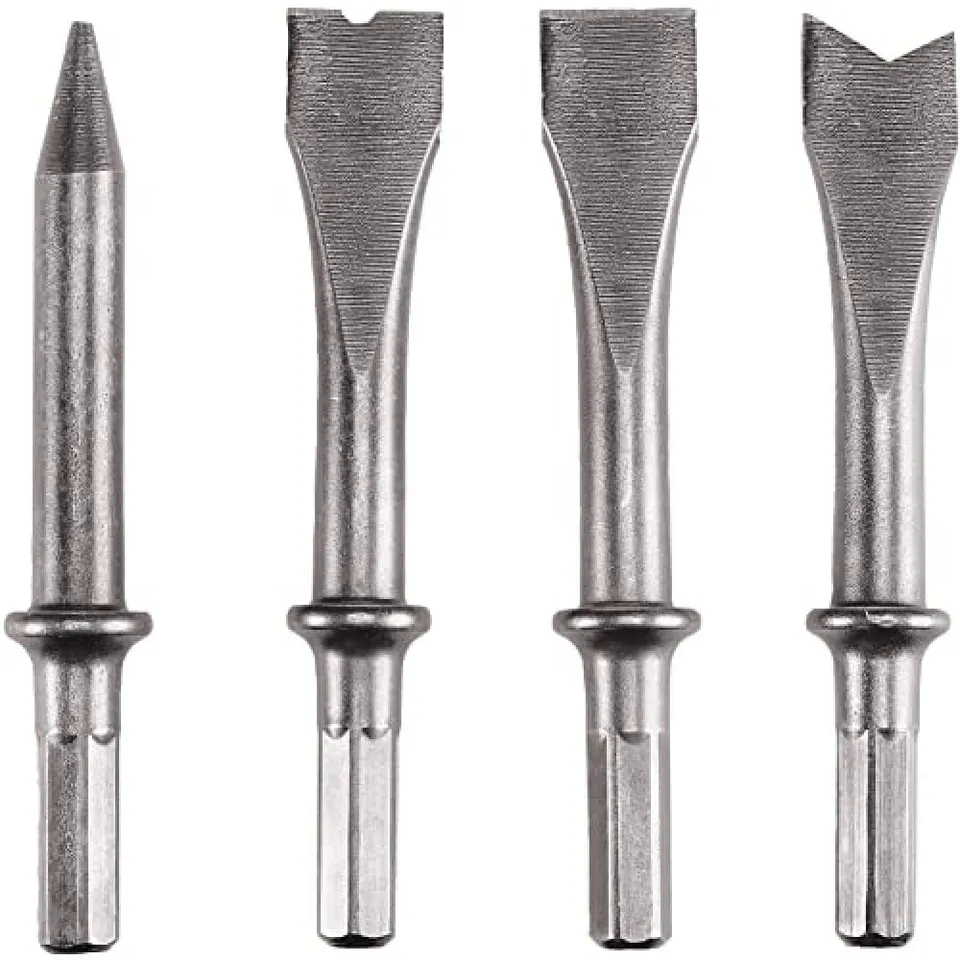 einhell-set-4-burins-marteau-pneumatique-plat-pointu-rivets image 1