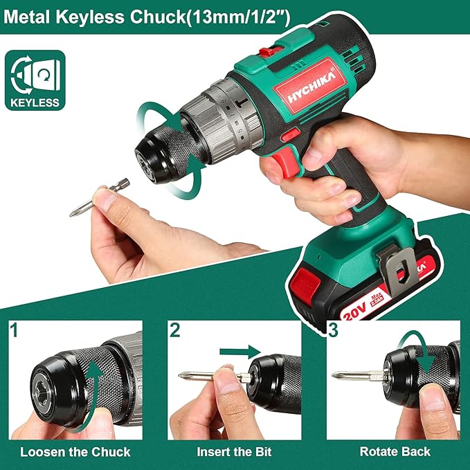 hychika-drills-drivers-perceuse-percussion-20v-60nm-2ah image 3