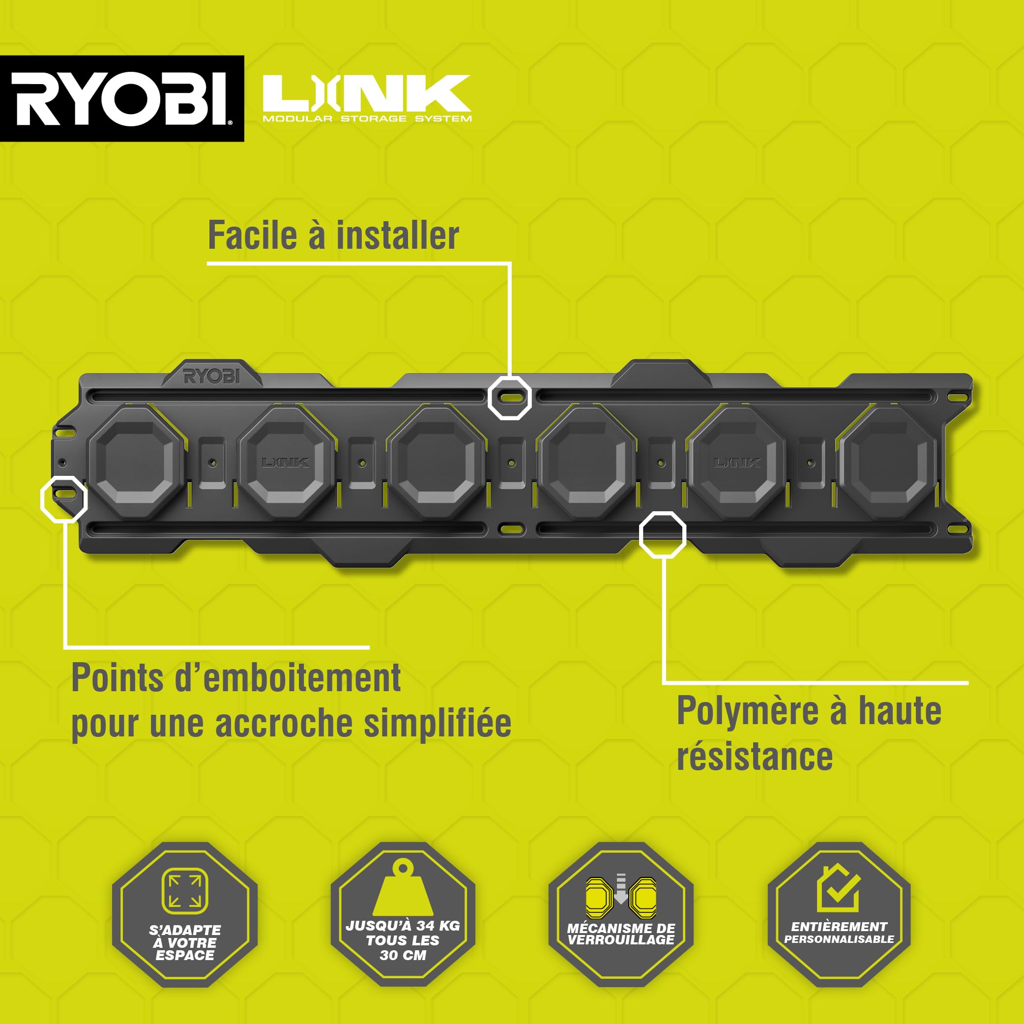 ryobi-rsl2wr-2-rails-muraux-link-84-cm-lot-de-2 image 2