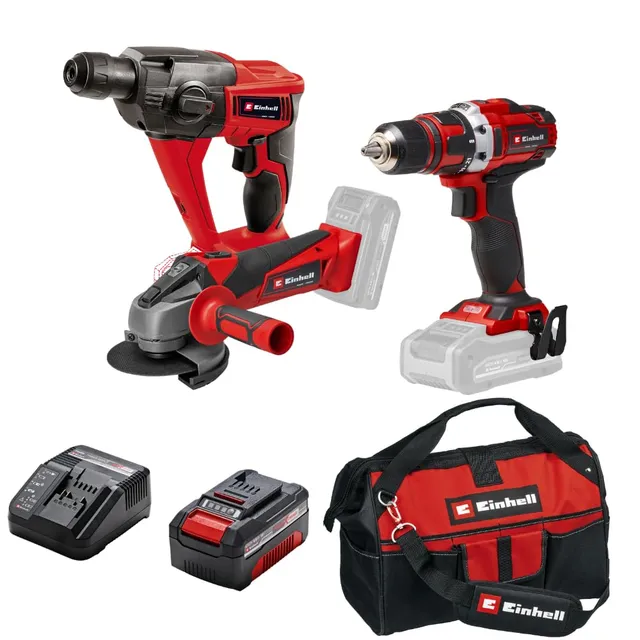 einhell-pack-3-outils-te-cd-te-hd-tc-ag-18v-4-0ah image 1