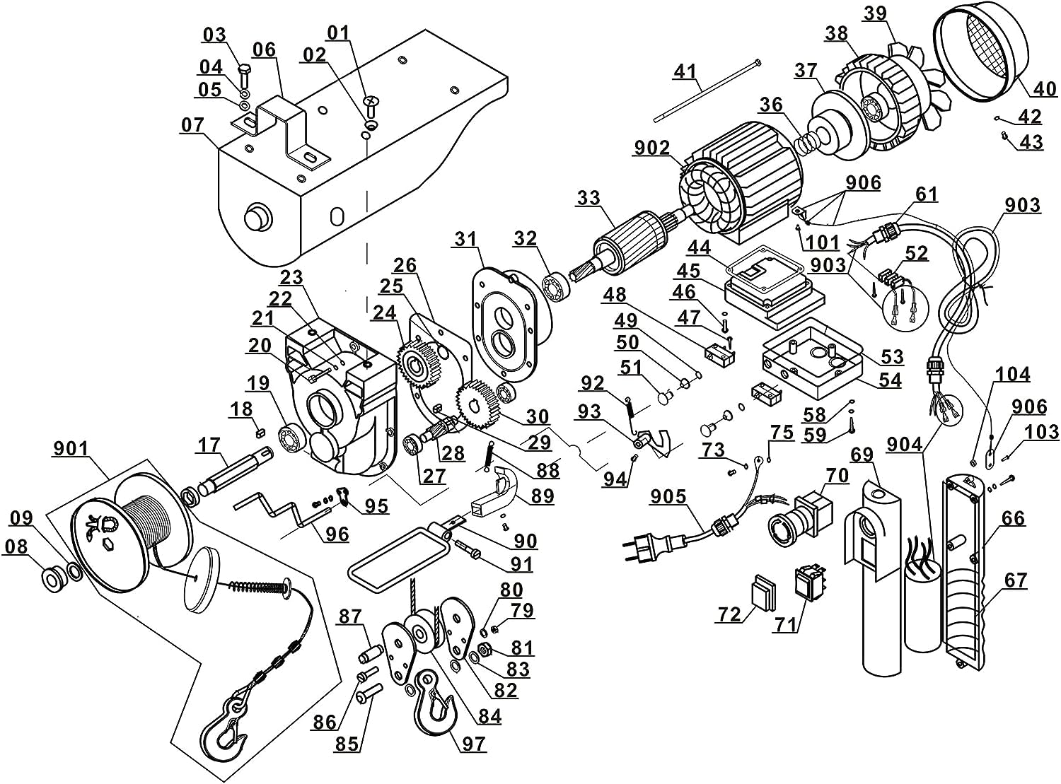 einhell-tc-eh-500-palan-lectrique-500-kg-800w-c-ble-12-m image 5
