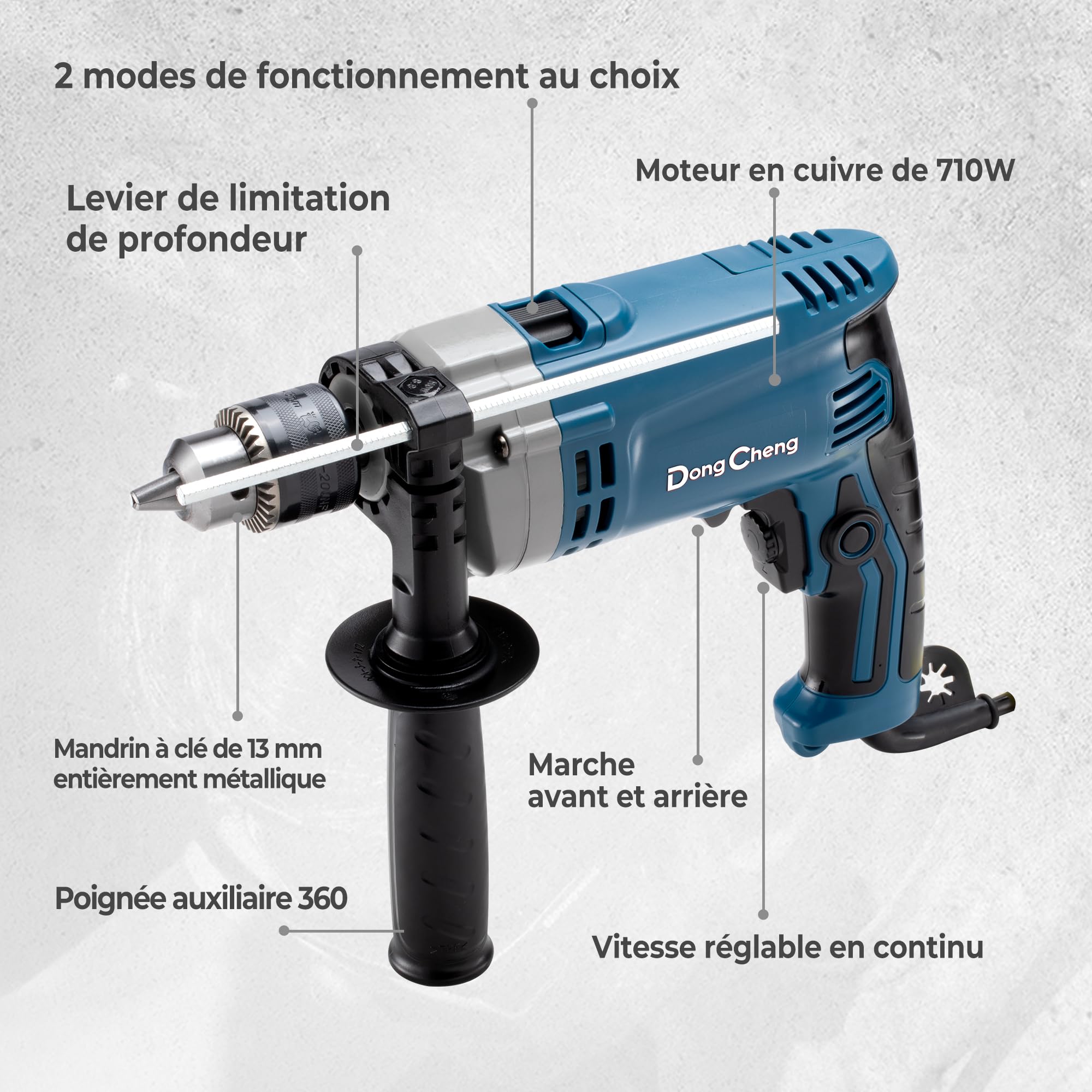 dongcheng-perceuse-percussion-710-w-mandrin-13-mm image 8