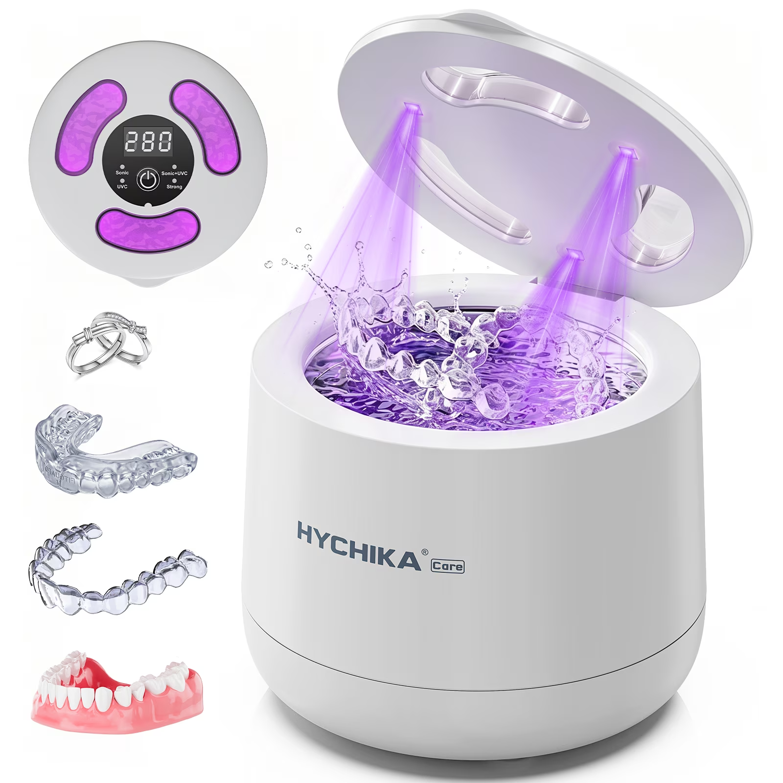 hychika-nettoyeur-ultrason-dentaire-uv-45-khz-200-ml image 1