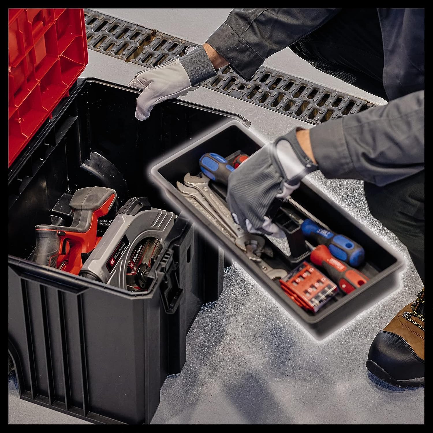 einhell-e-case-l-mallette-roulettes-120-kg-empilable image 6
