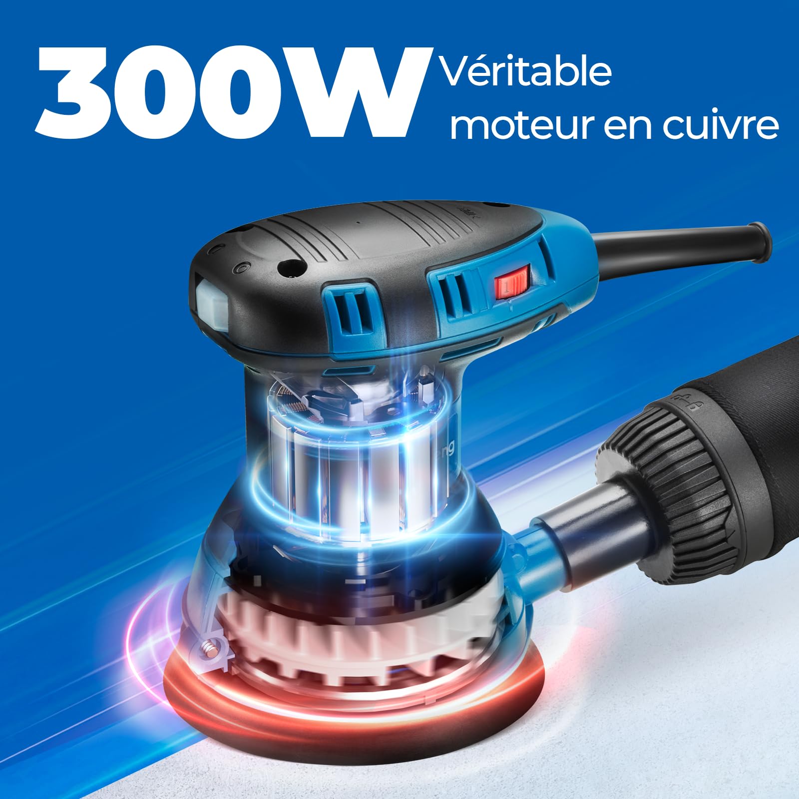 dongcheng-ponceuse-excentrique-300w-125mm-6-vitesses-10-disques image 2