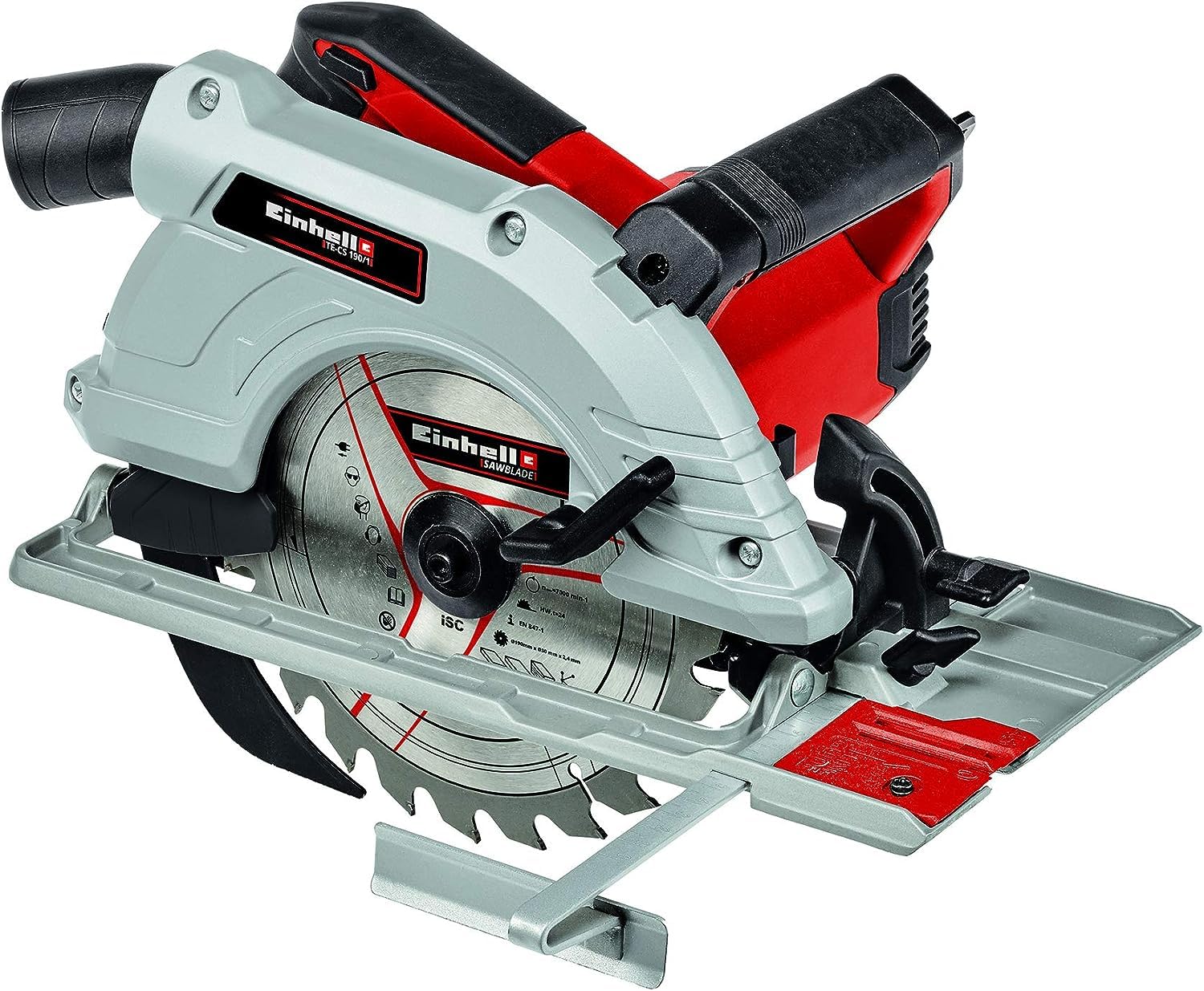 einhell-te-cs-190-1-scie-circulaire-190-mm-1500w-coupe-66-mm image 1