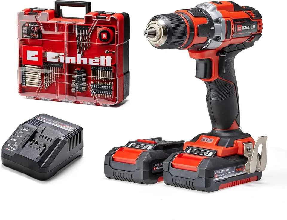 einhell-te-cd-18-40-li-perceuse-visseuse-kit-2x2ah-69-accessoires image 1