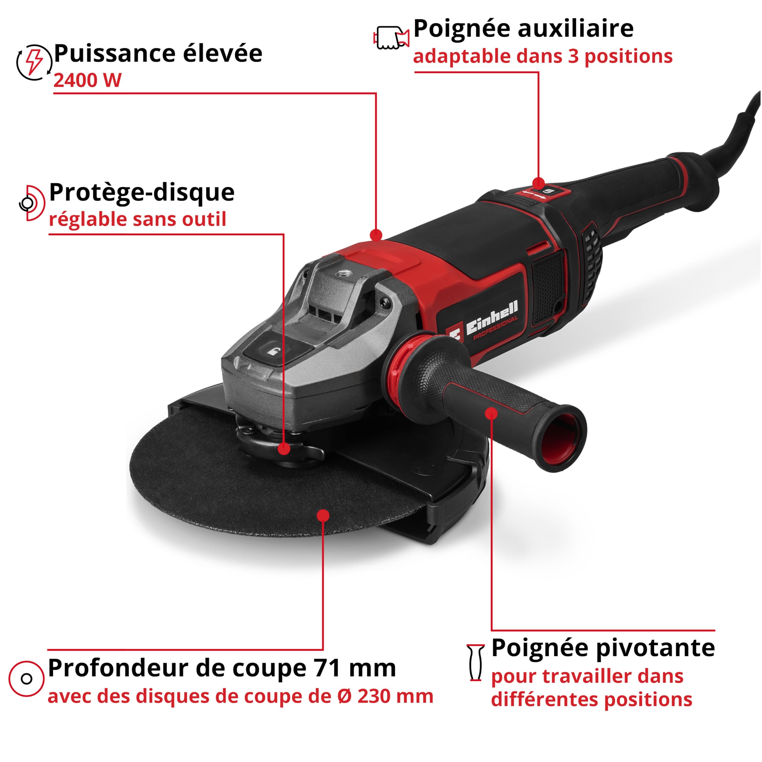 einhell-tp-ag-230-2400-meuleuse-d-angle-230-mm-2400-w image 2
