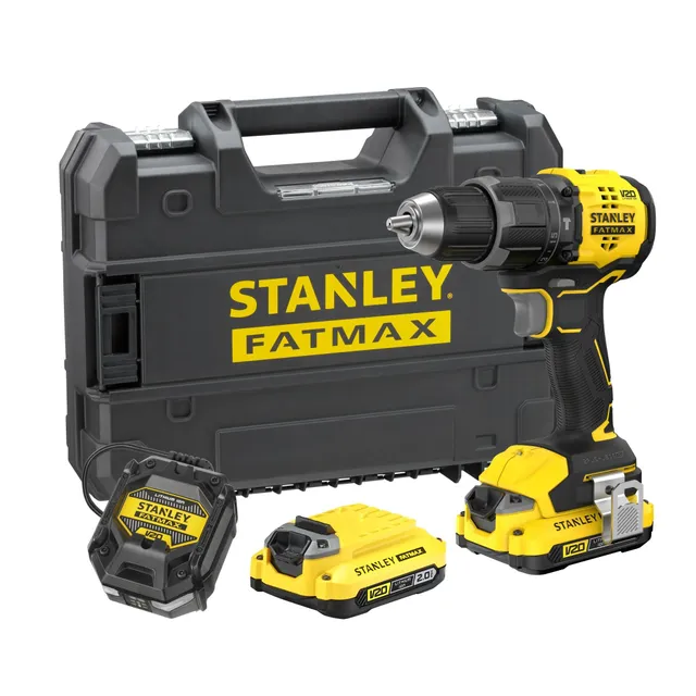 stanley-v20-sfmcd716d2t-qw-perceuse-visseuse-18v-2x2ah-60nm image 1