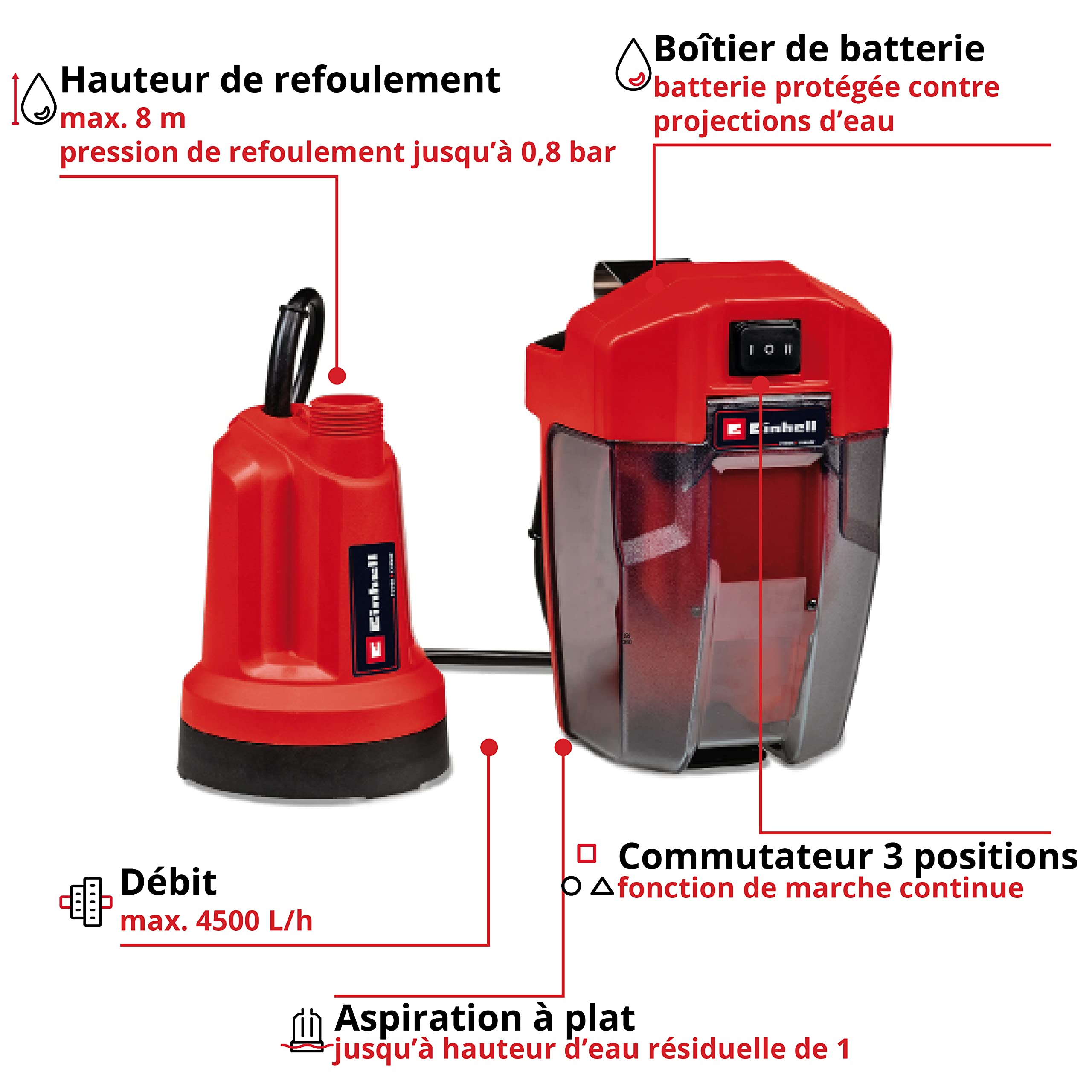 einhell-ge-sp-18-ll-li-solo-pompe-eau-claire-18-v-solo-4500-l-h image 3
