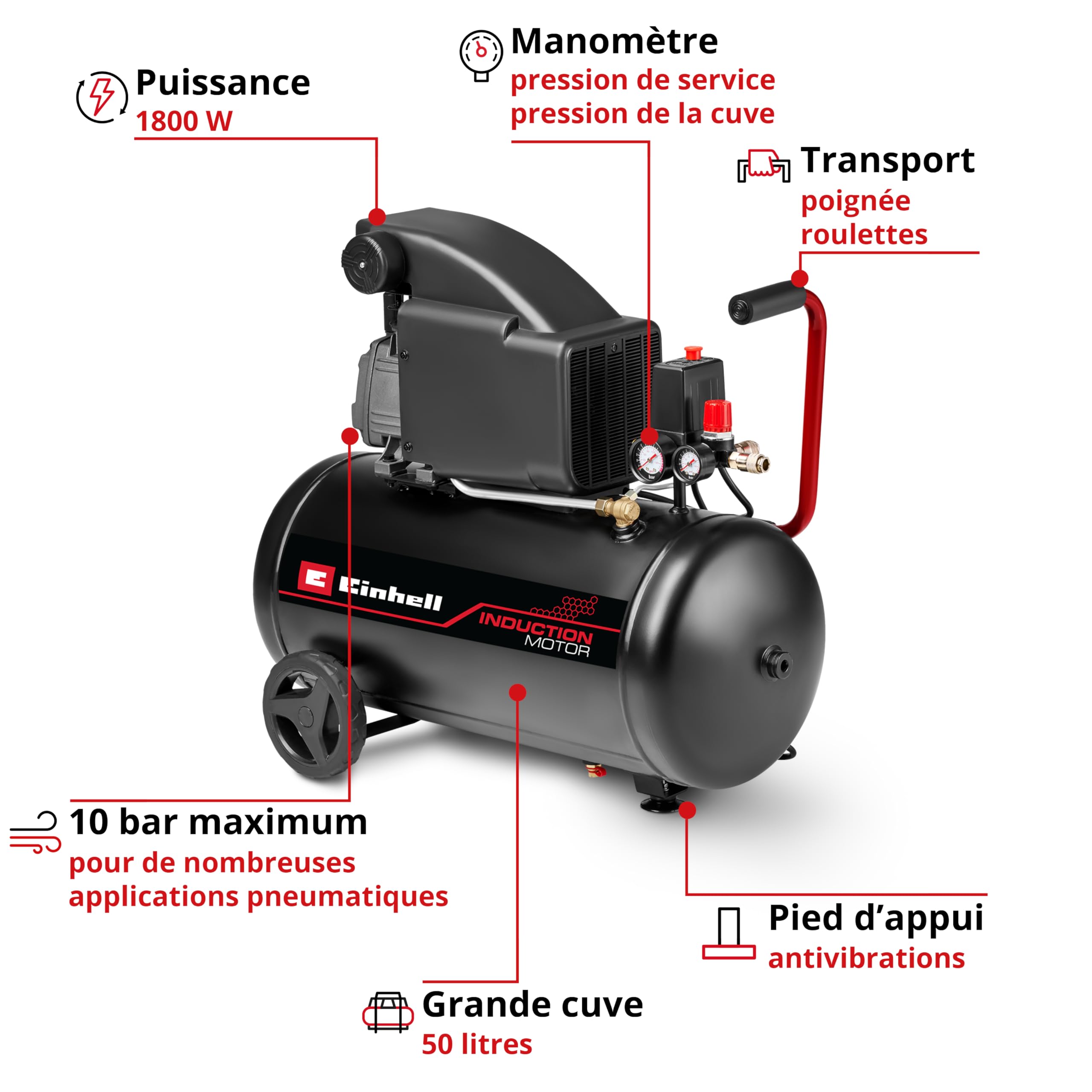 einhell-tc-ac-270-50-10-compresseur-50l-1800w-10-bar image 2