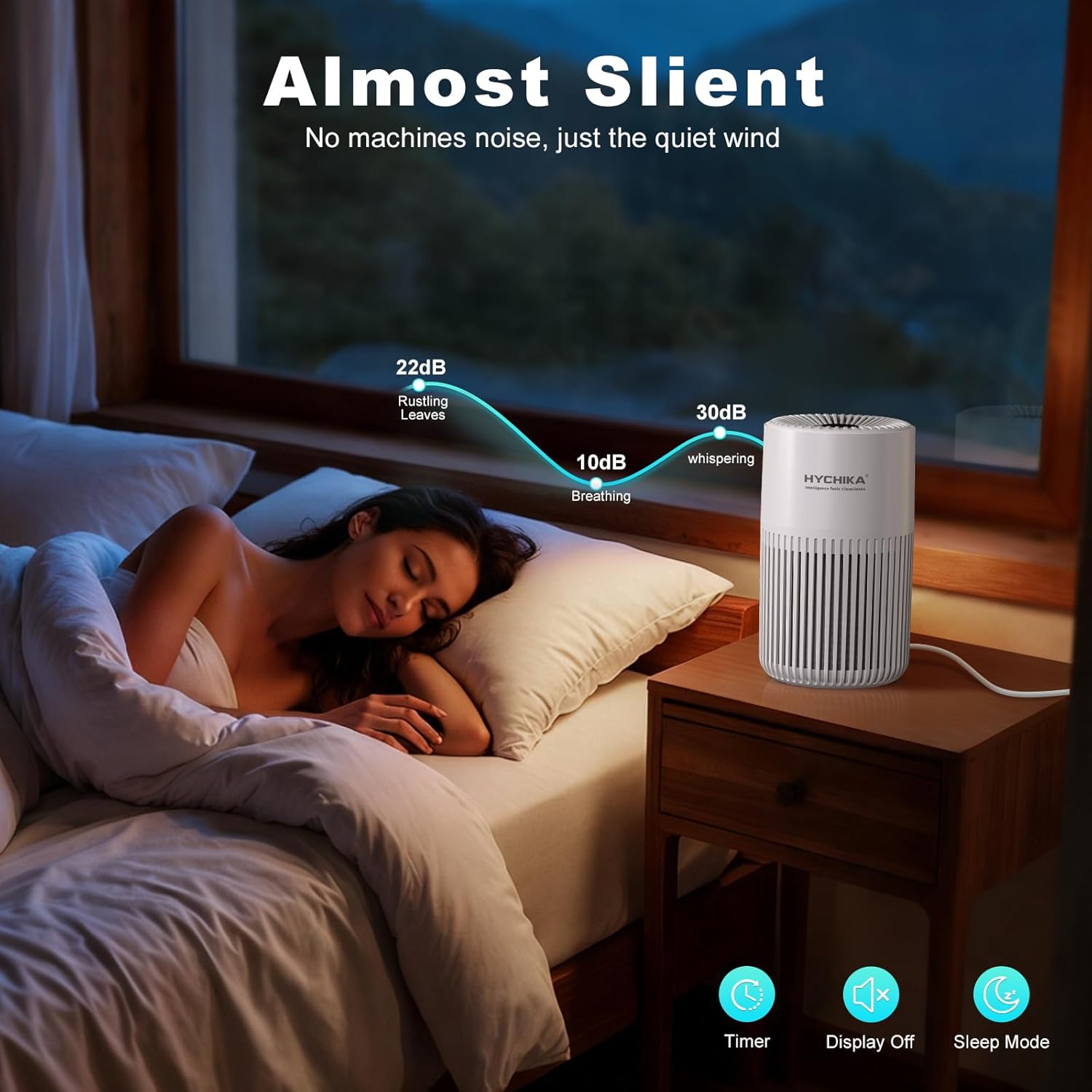 hychika-purificateur-d-air-hepa-h13-chambre-mode-nuit image 5