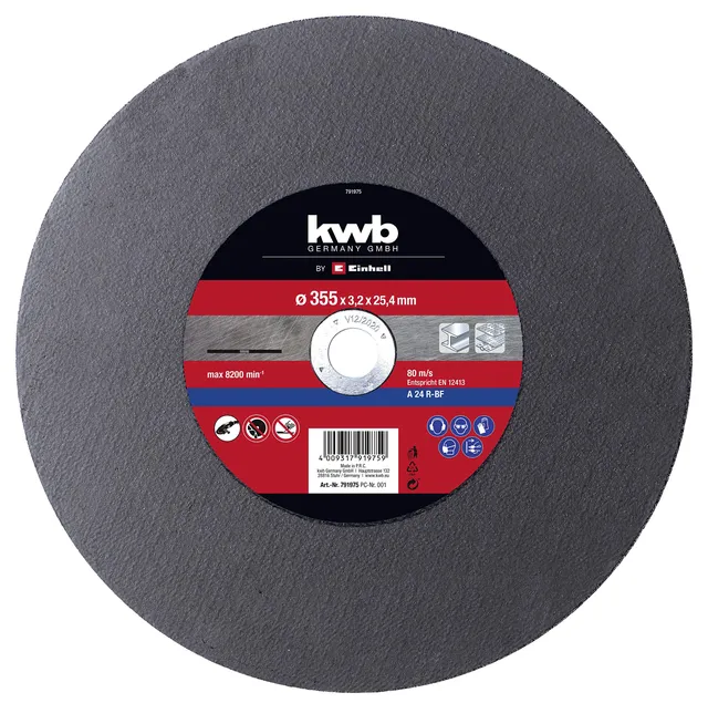 einhell-disque-de-coupe-m-tal-355x25-4-mm-3-2-mm image 1