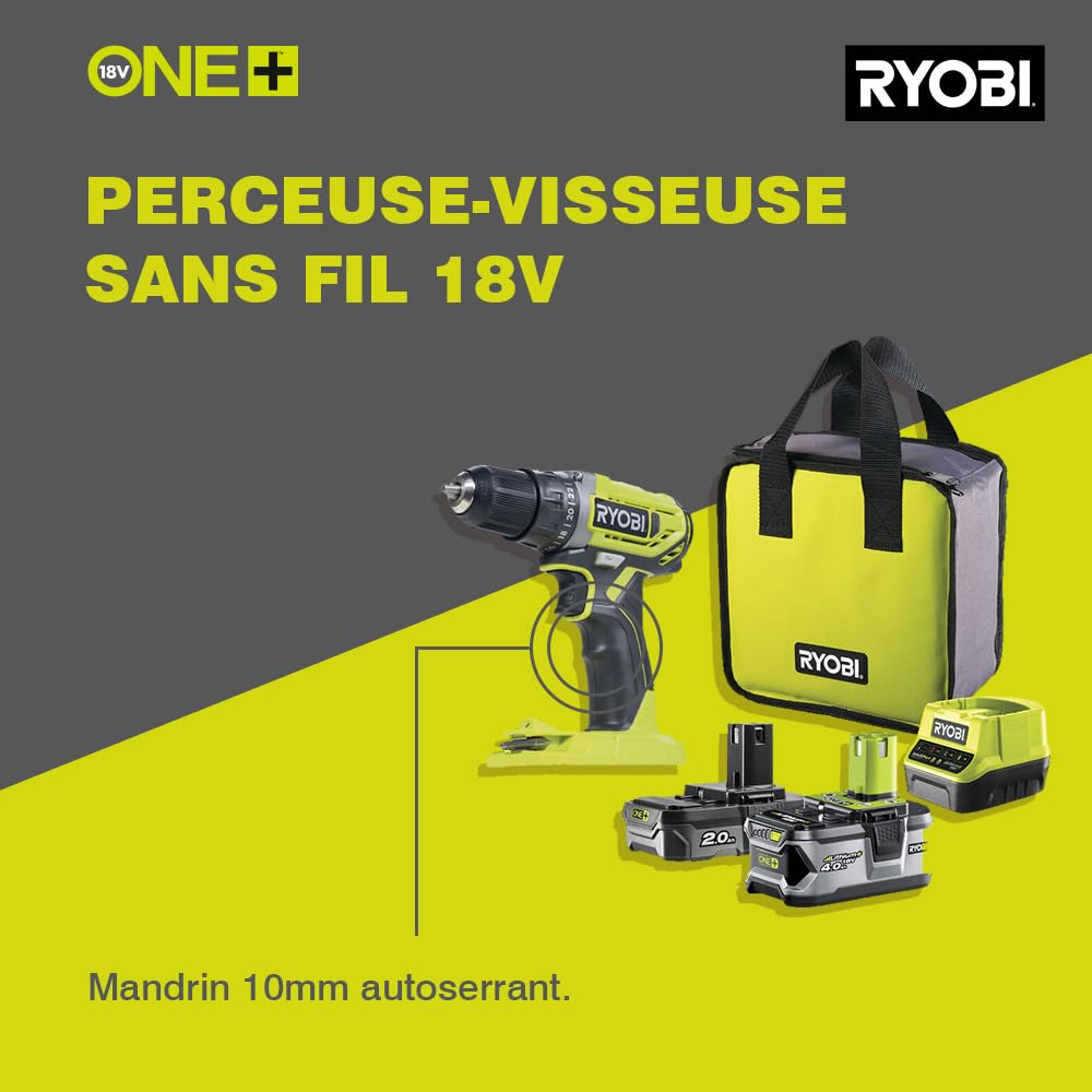 ryobi-one-r18dd2-242s-perceuse-visseuse-18v-2-batteries-40-nm image 2