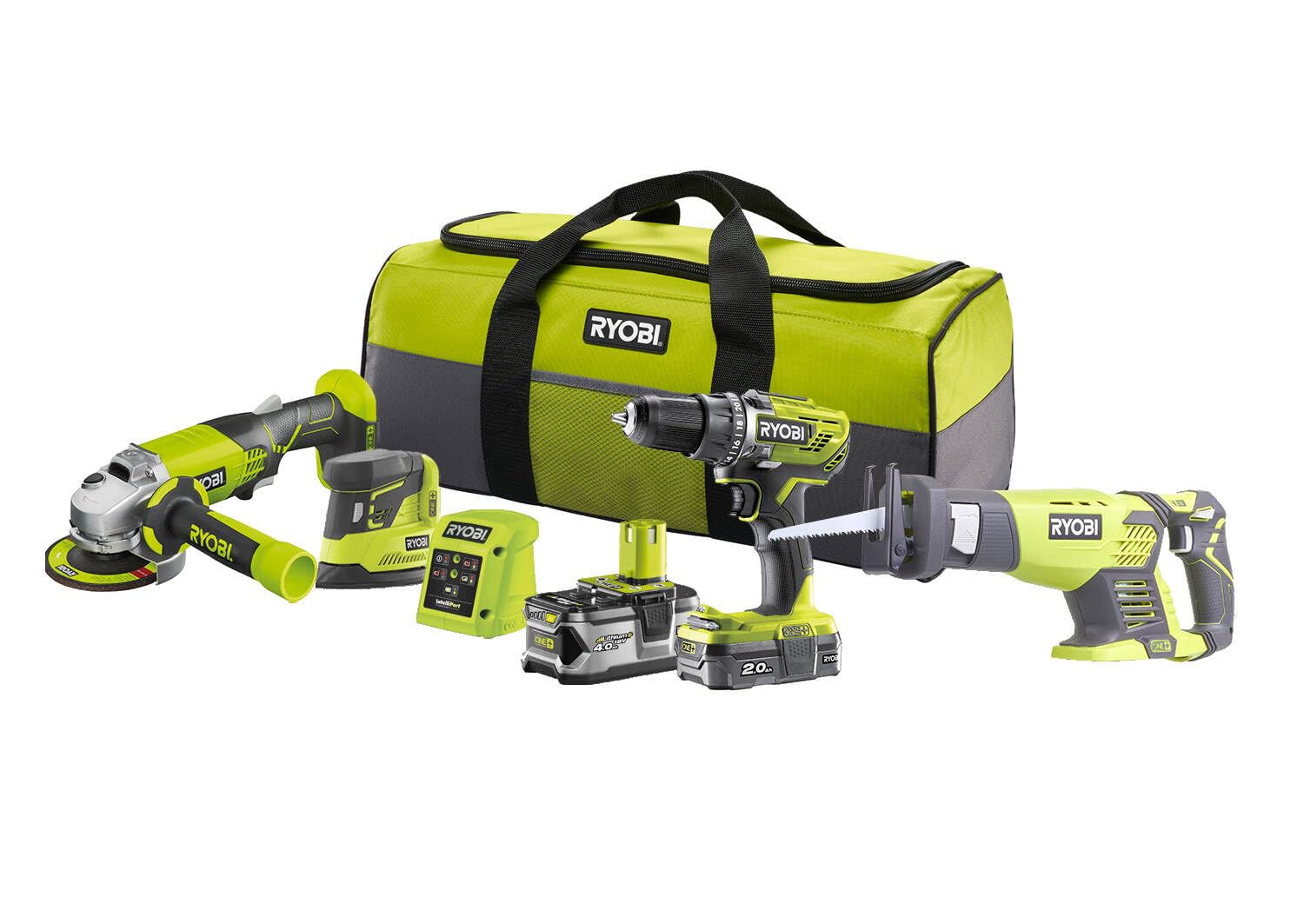 ryobi-one-18v-pack-4-outils-perceuse-meuleuse-scie image 5
