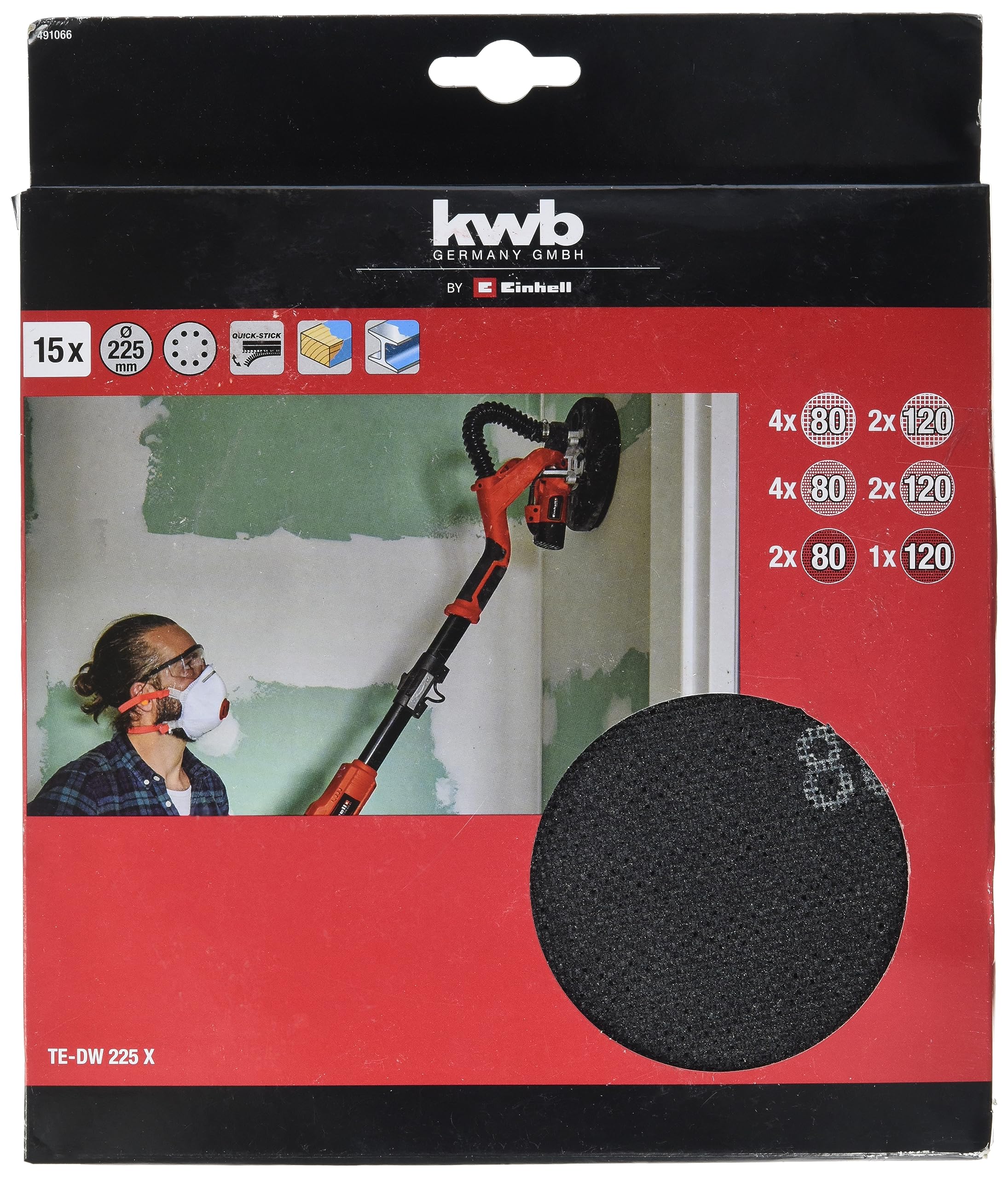 einhell-te-dw-225-x-grille-abrasive-225-mm-lot-de-15 image 3