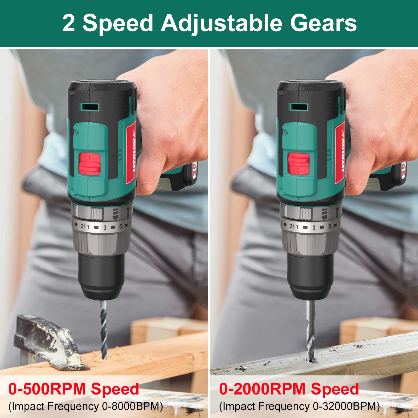 hychika-drills-drivers-perceuse-percussion-20v-60nm-2ah image 5