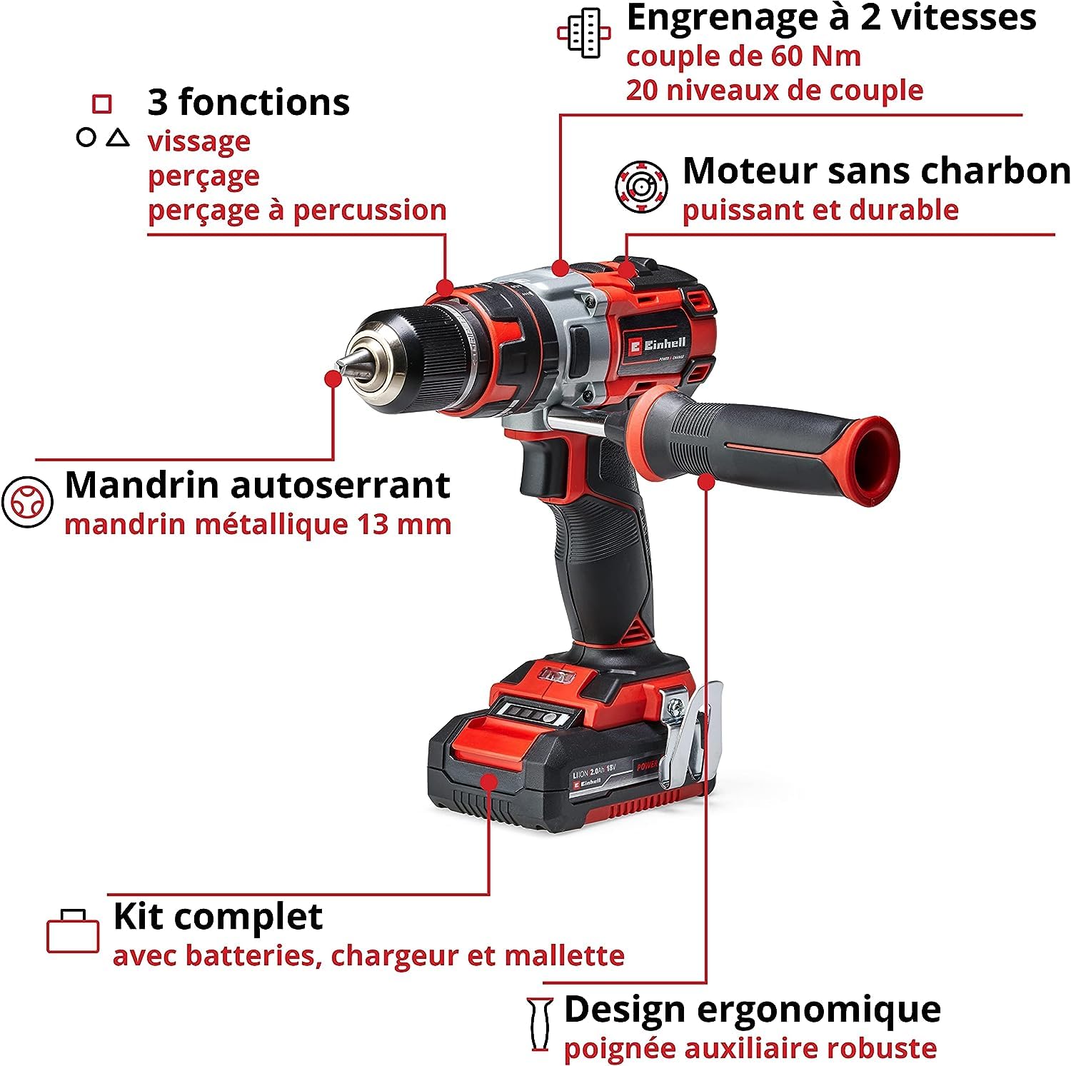 einhell-tp-cd-18-li-i-perceuse-visseuse-18v-60nm-sans-balais image 3