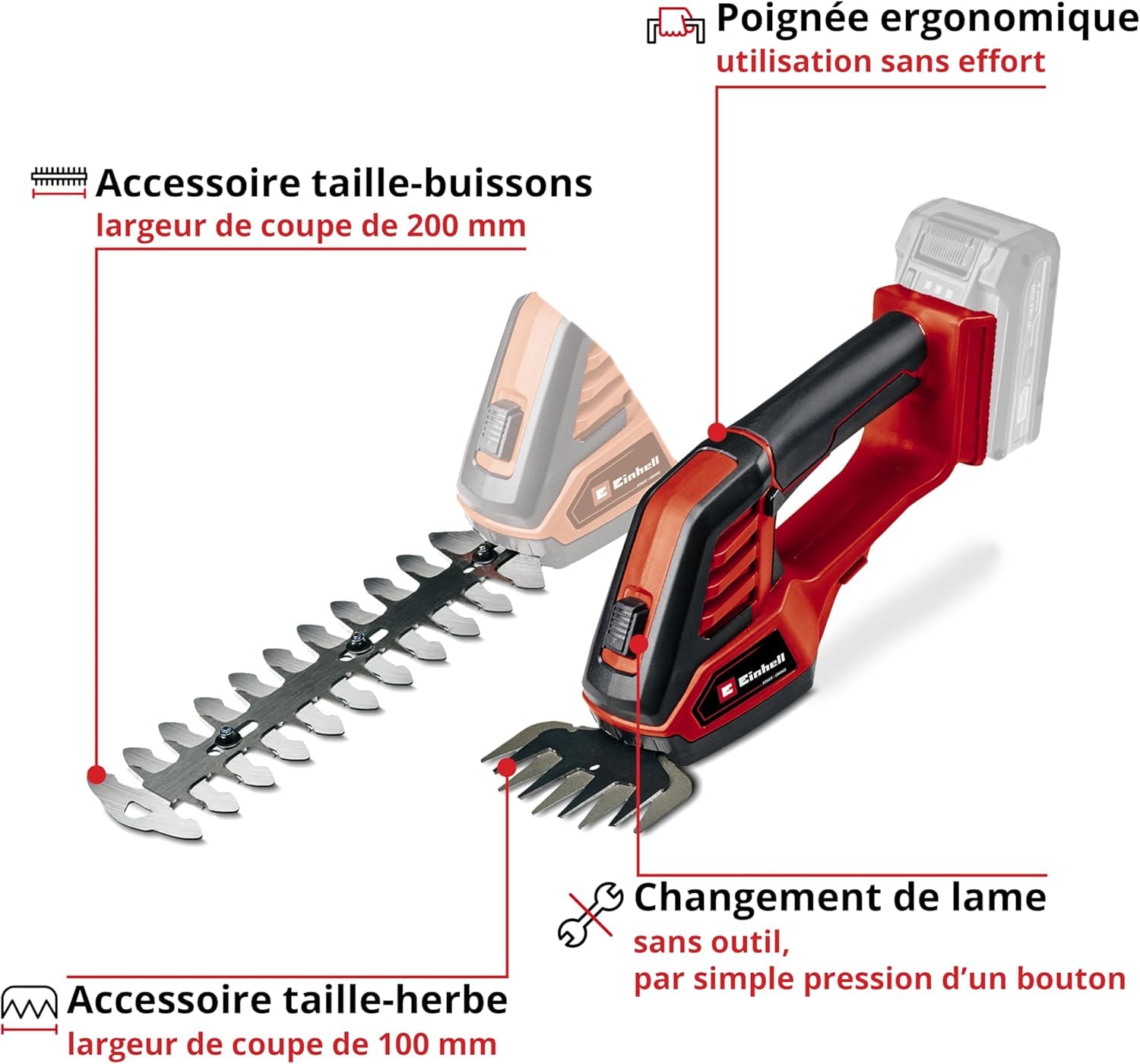 einhell-ge-cg-18-100-li-solo-cisaille-gazon-haies-expert-solo image 3