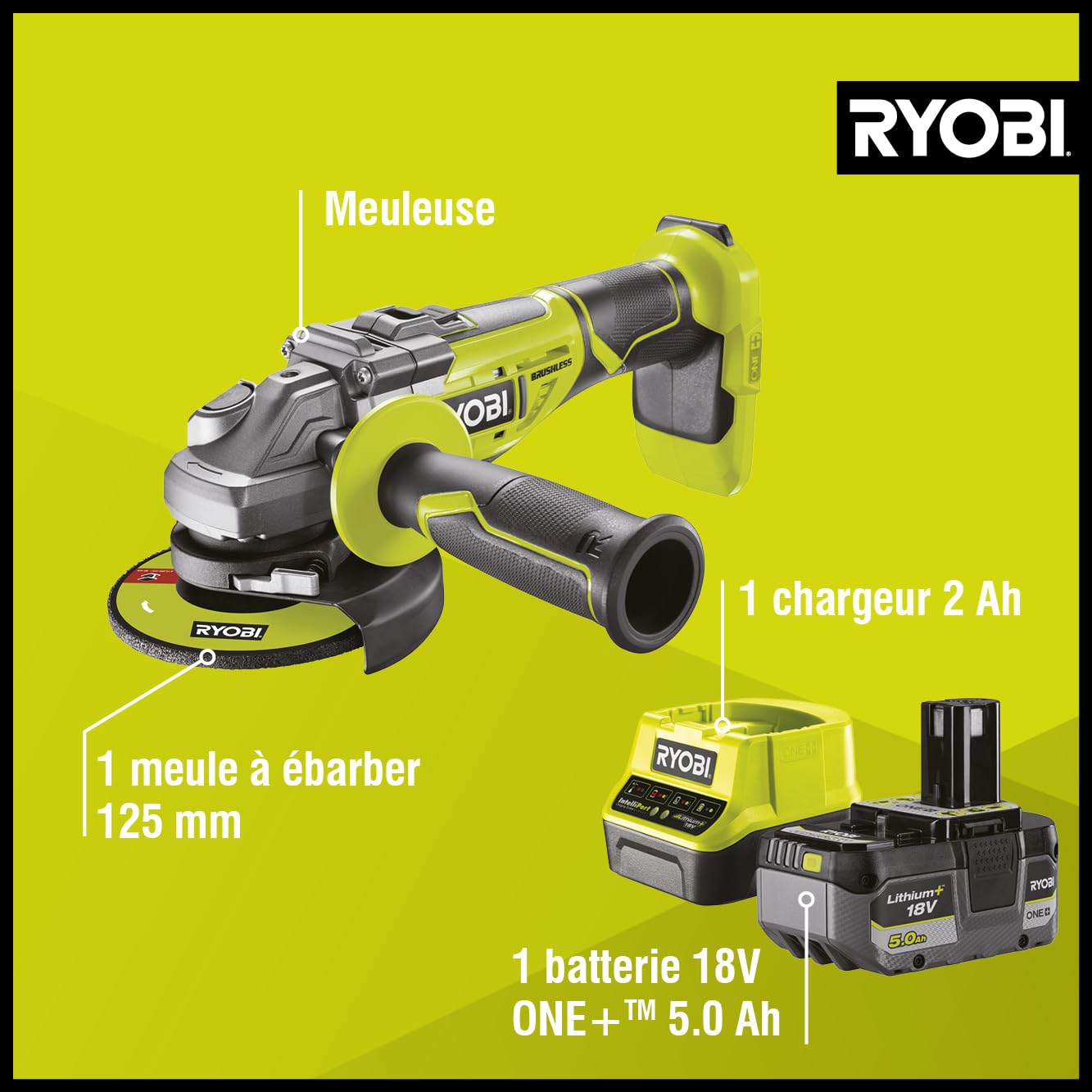 ryobi-r18ag7-150gzl-meuleuse-125-mm-18v-5-0-ah image 2