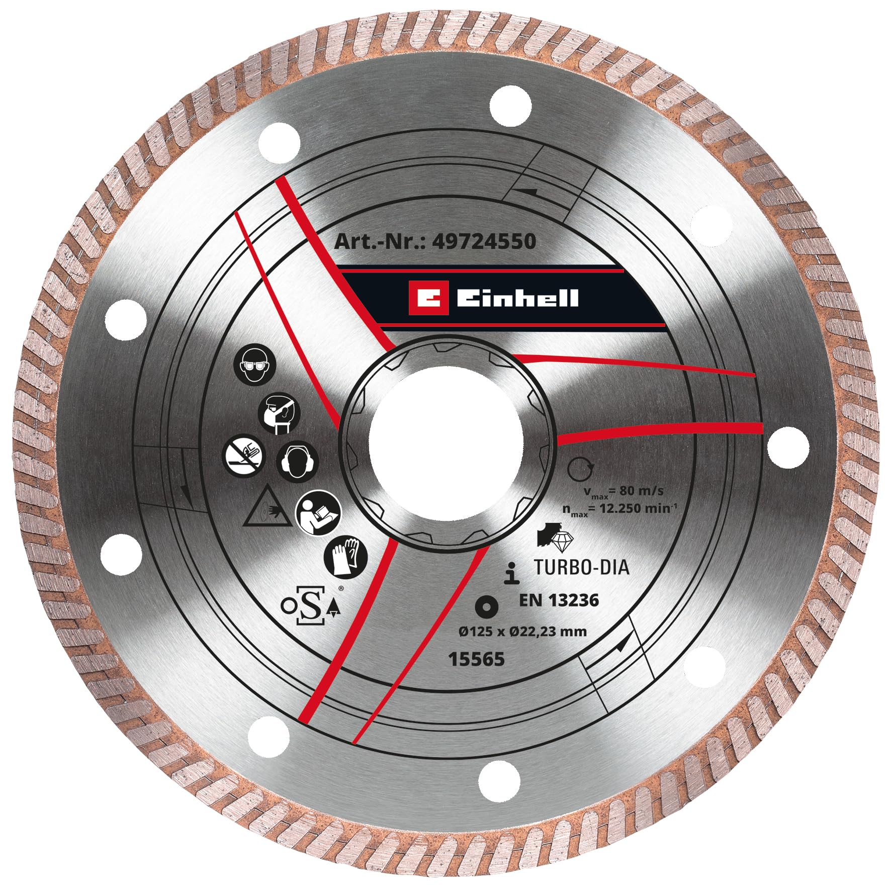 einhell-turborand-disque-diamant-125-mm-extra-fin-b-ton image 1