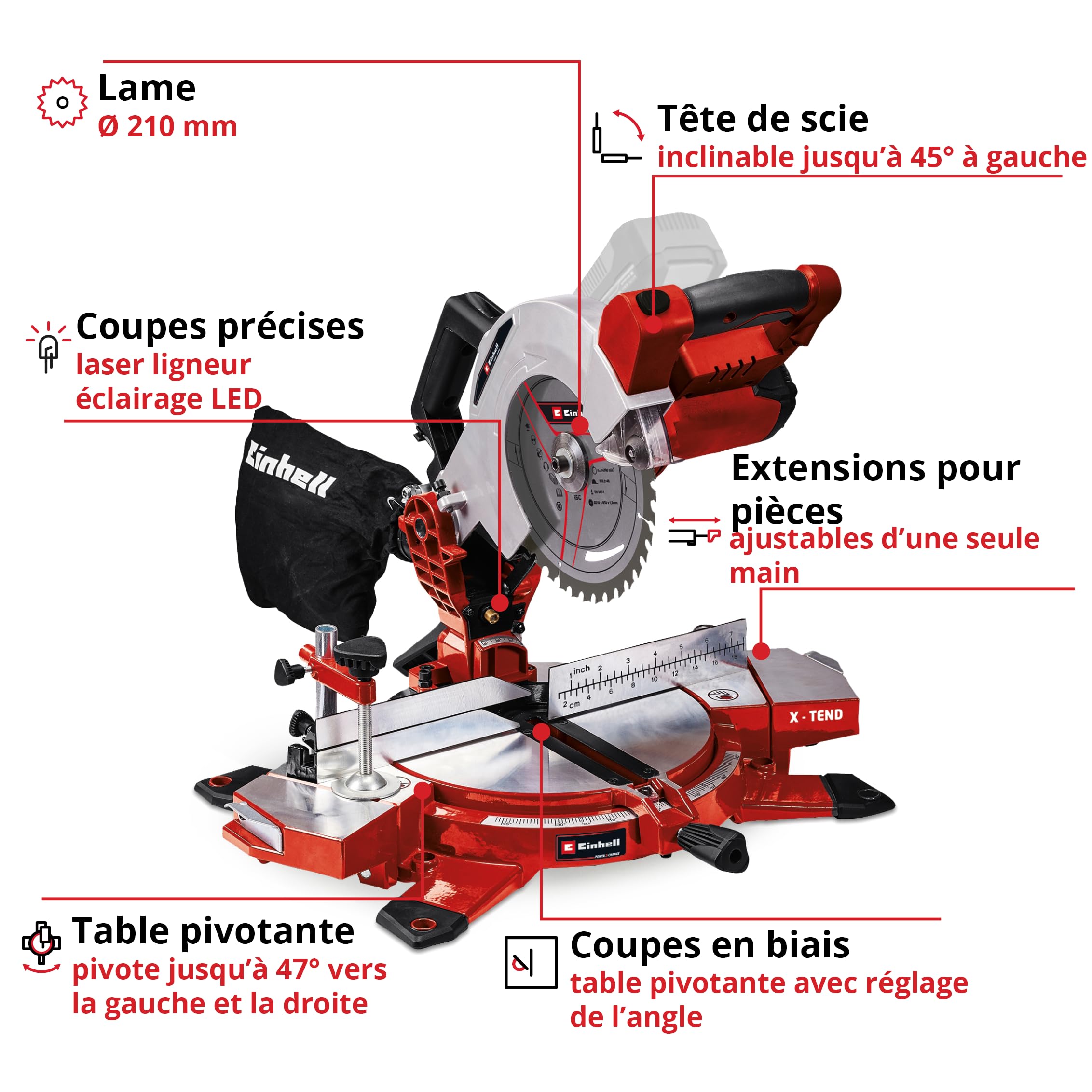 einhell-te-ms-18-210-li-solo-scie-210-mm-sans-batterie image 3