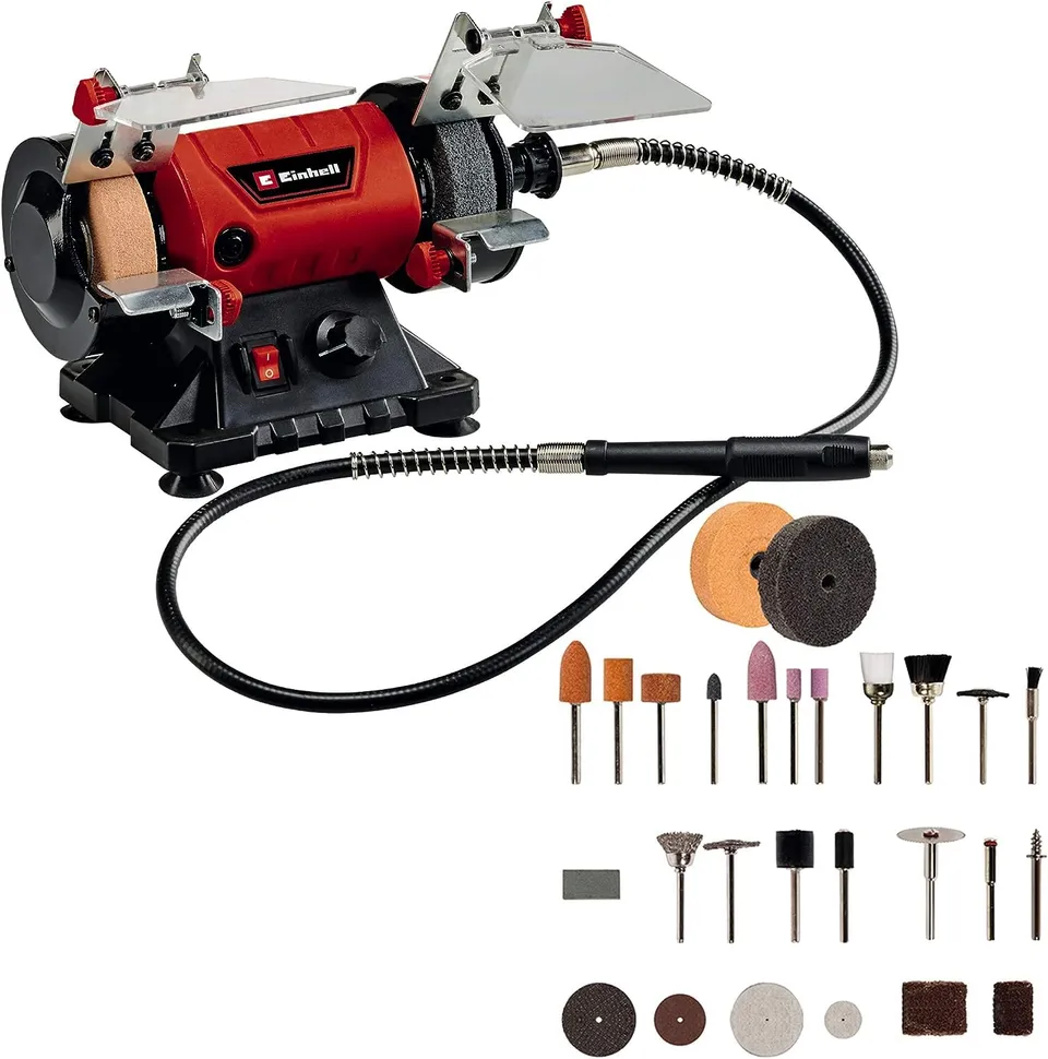 einhell-tc-xg-75-kit-touret-meuler-150w-85-accessoires image 1