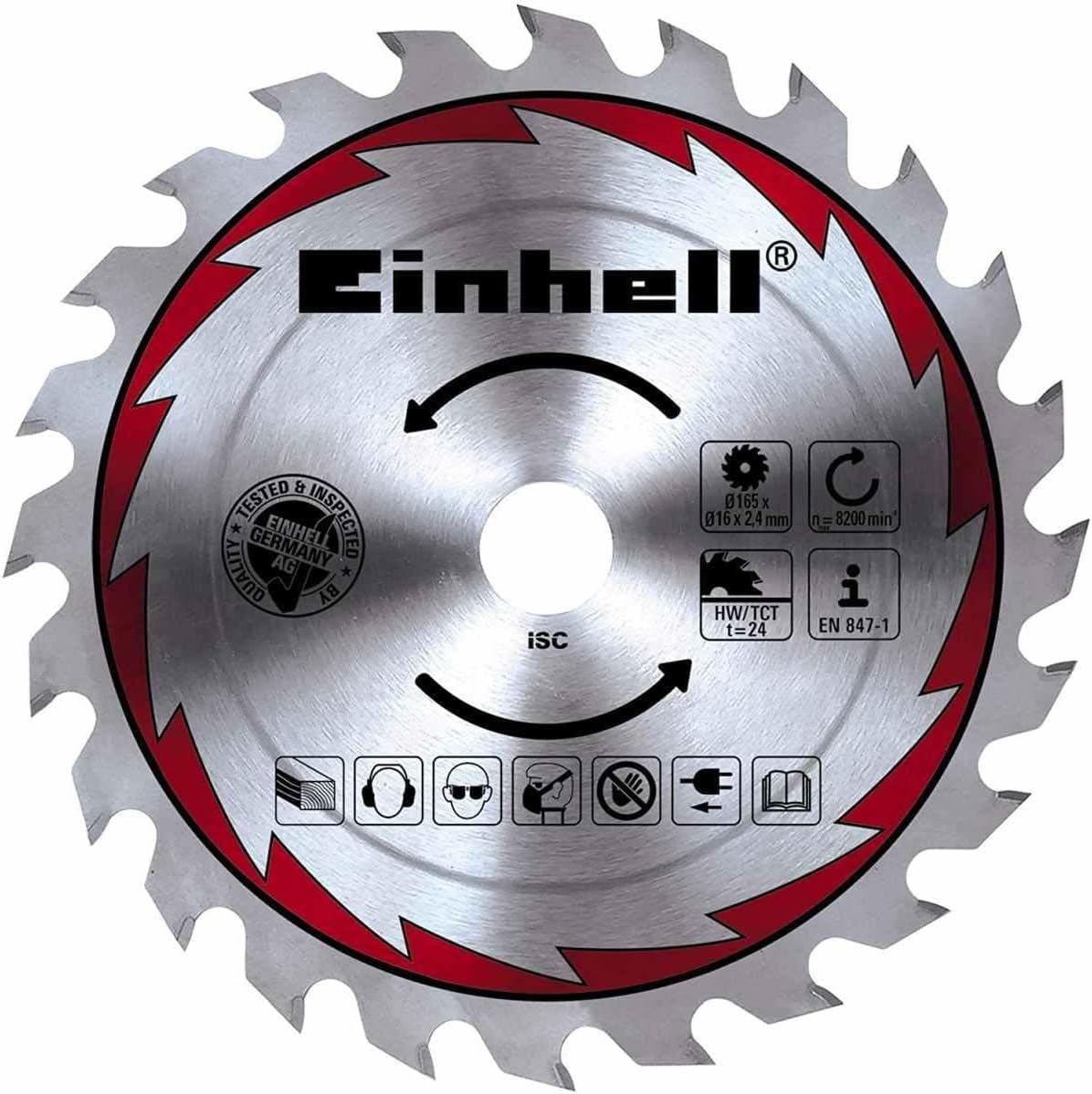 einhell-te-cs-165-scie-circulaire-1200-w-lame-165-mm-55-mm image 2