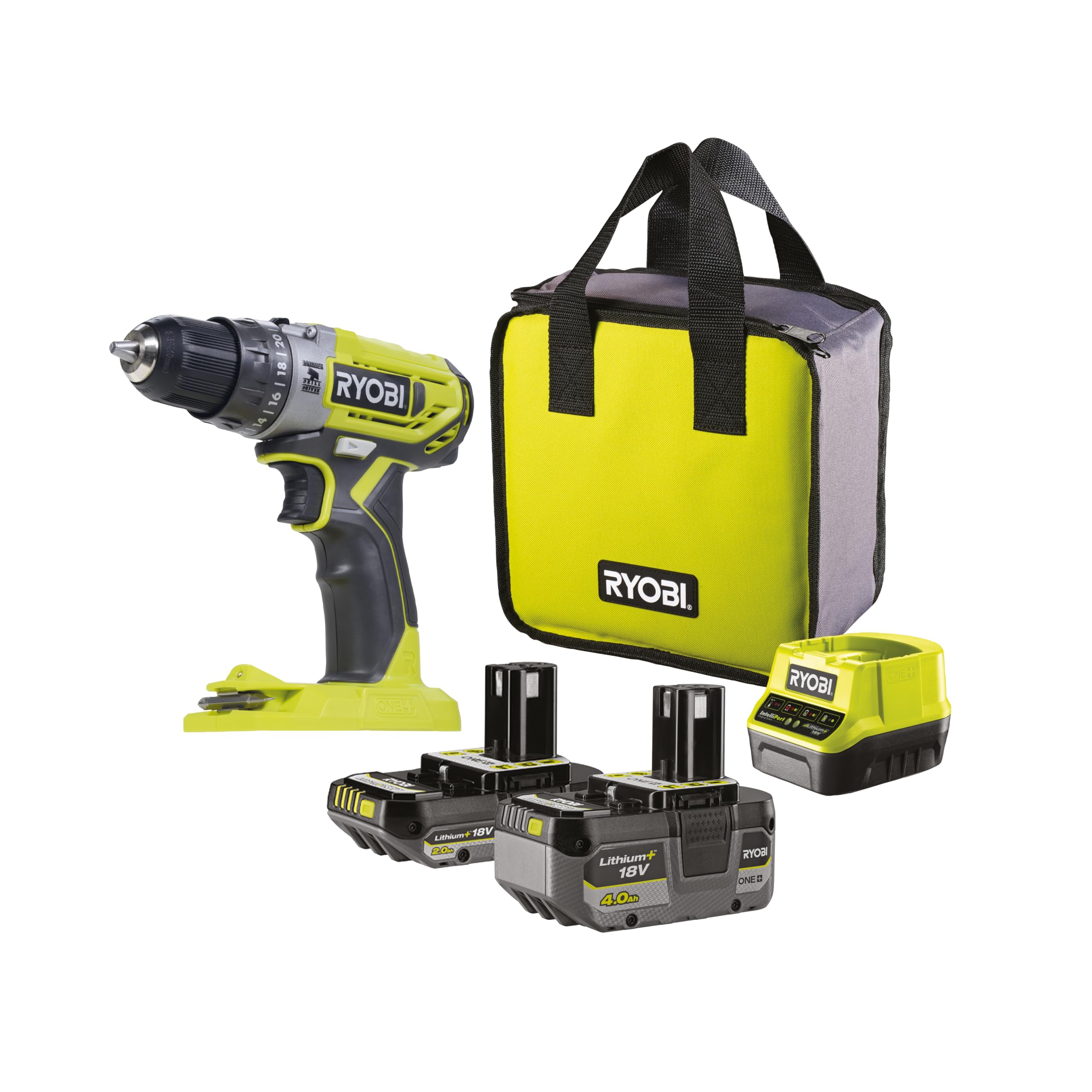 ryobi-r18pd2-242s-perceuse-visseuse-percussion-18v-2-batteries image 1
