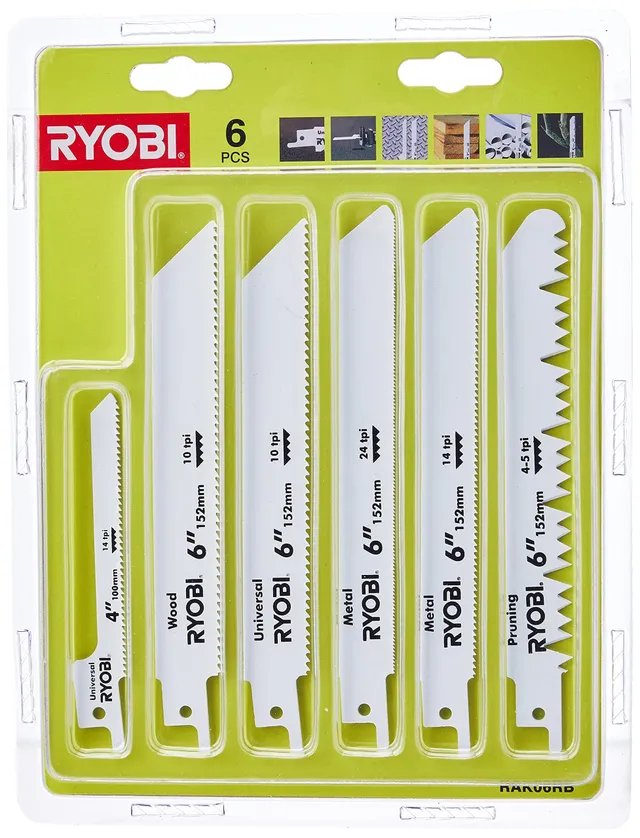 ryobi-rak06rb-lot-6-lames-scie-sabre-bois-m-tal image 1