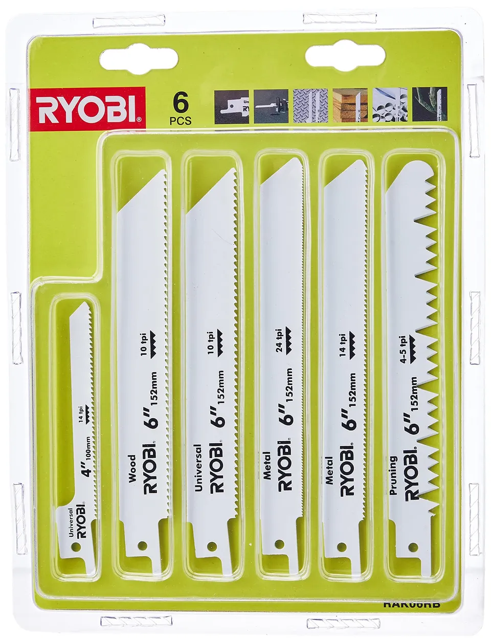 ryobi-rak06rb-lot-6-lames-scie-sabre-bois-m-tal image 1