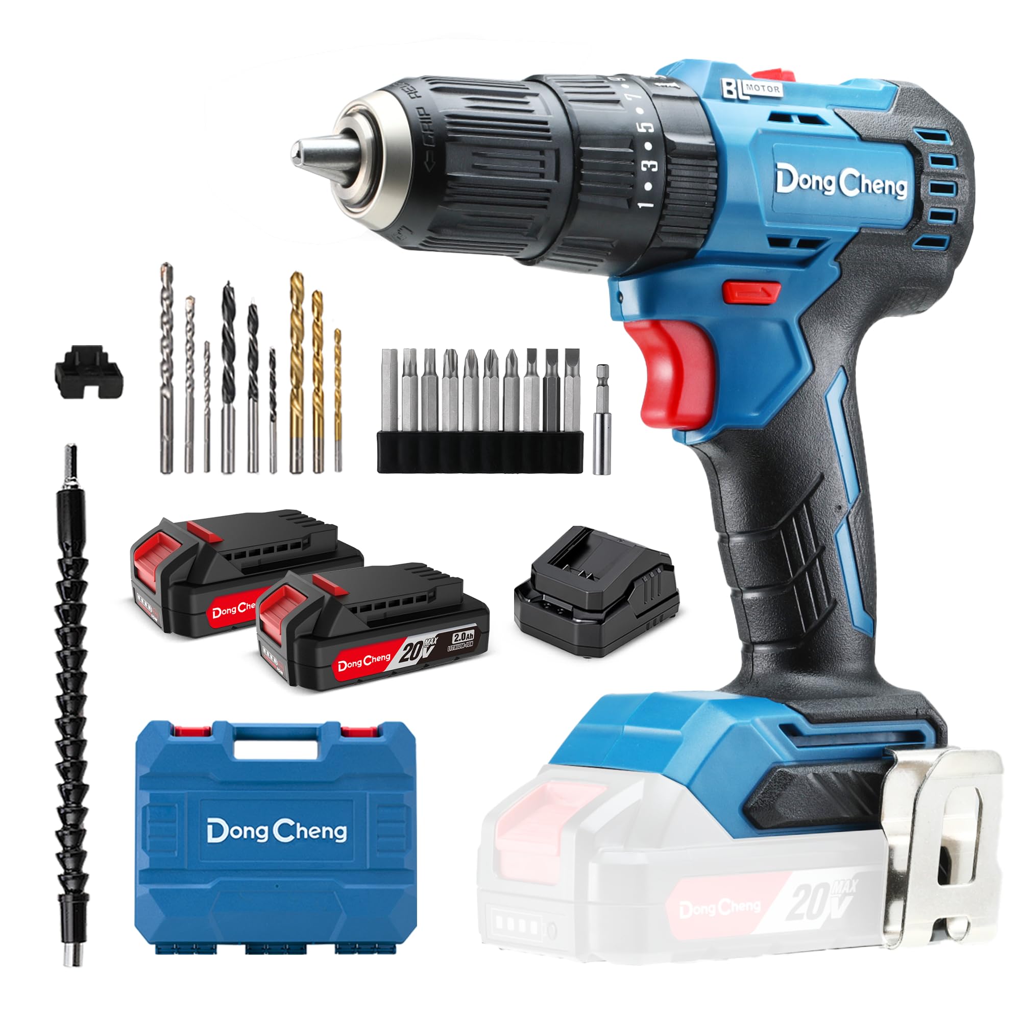 dongcheng-20v-perceuse-percussion-50-nm-kit-2x2-0-ah image 1