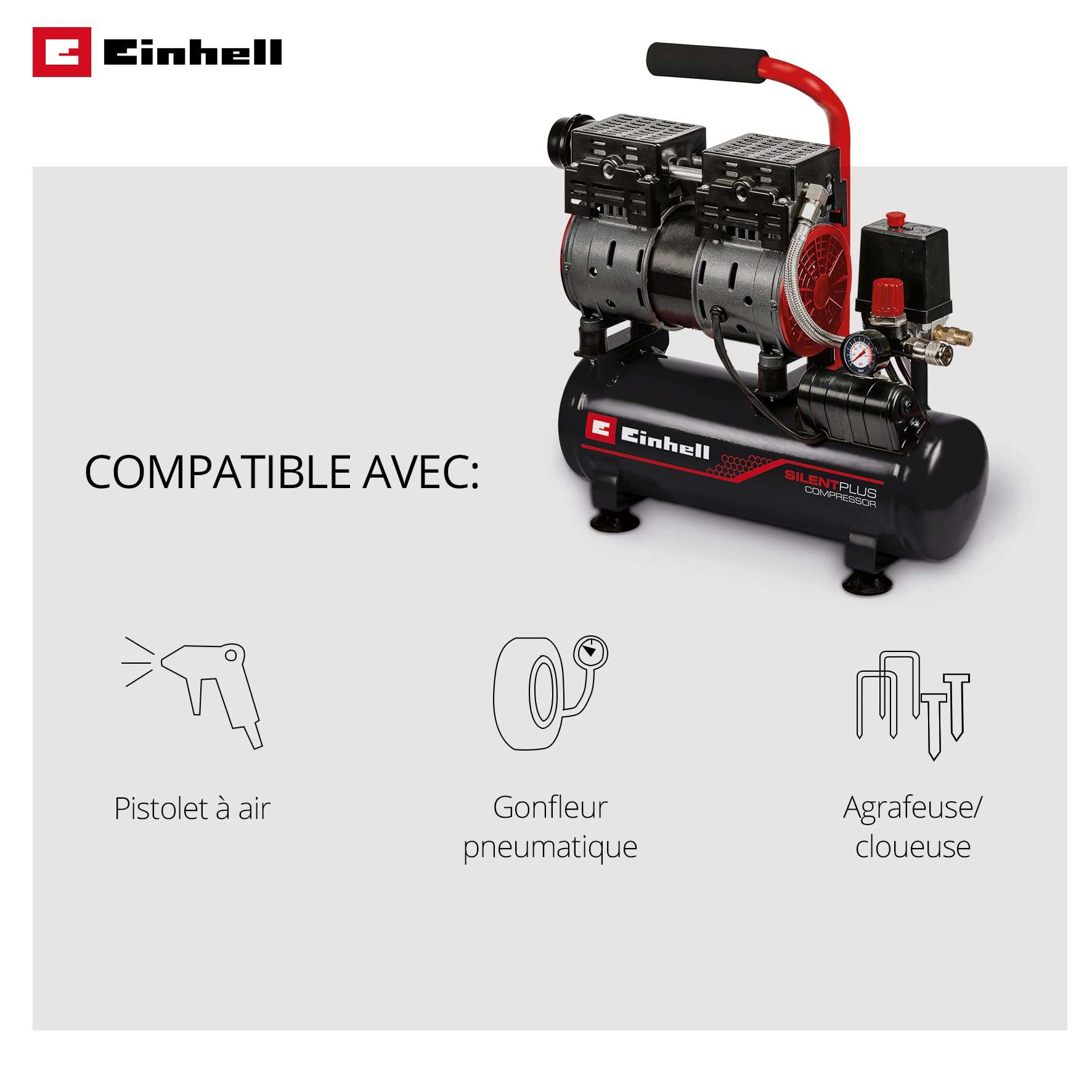 einhell-te-ac-6-silent-compresseur-air-6-l-8-bar-sans-huile image 3