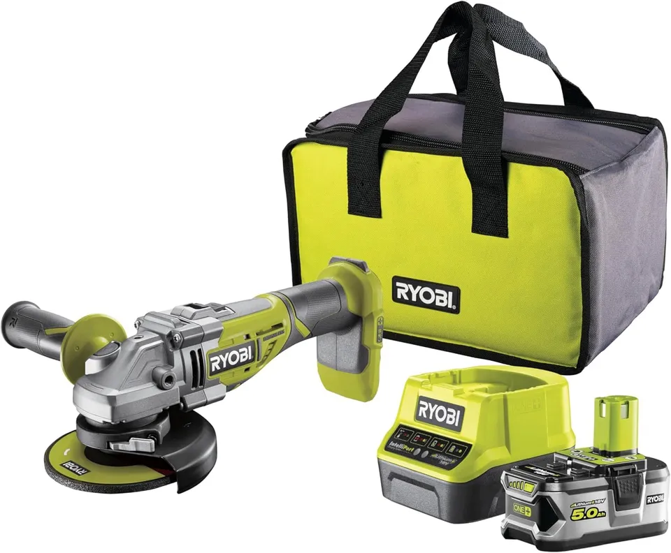 ryobi-r18ag7-150gzl-meuleuse-125-mm-18v-5-0-ah image 1