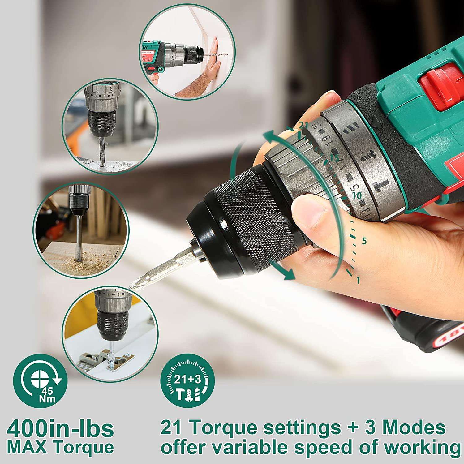 hychika-perceuse-percussion-20-v-45-nm-batterie-2-ah image 2