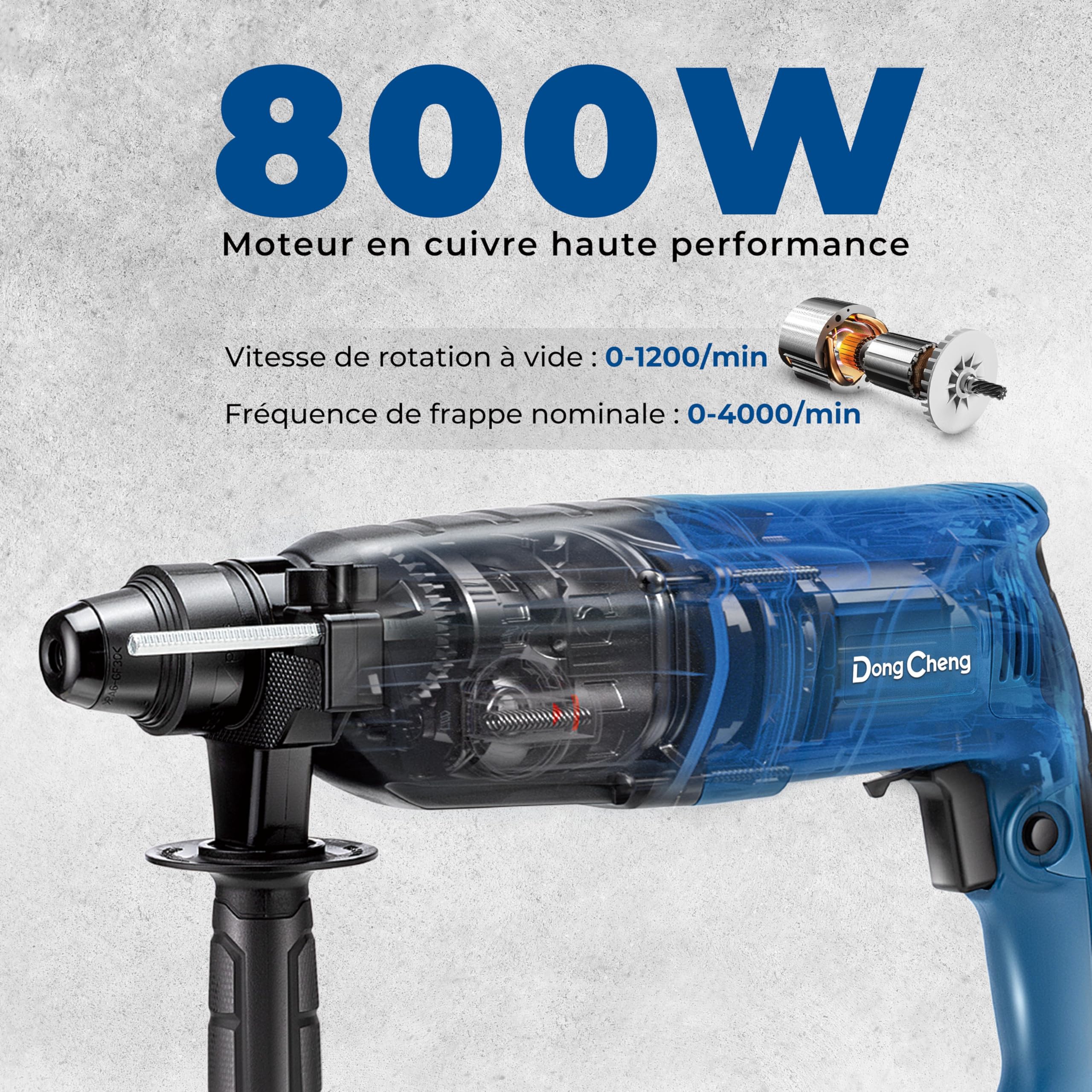 dong-cheng-marteau-perforateur-800w-2-8j-sds-plus-26-mm image 2