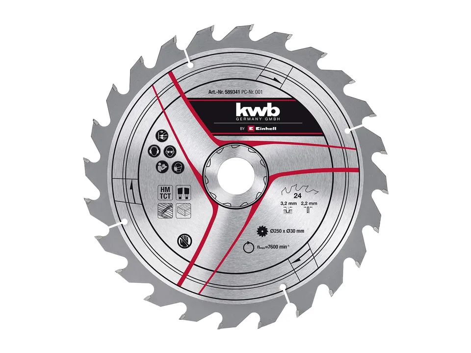 einhell-lame-scie-circulaire-250-mm-24-dents-carbure image 1