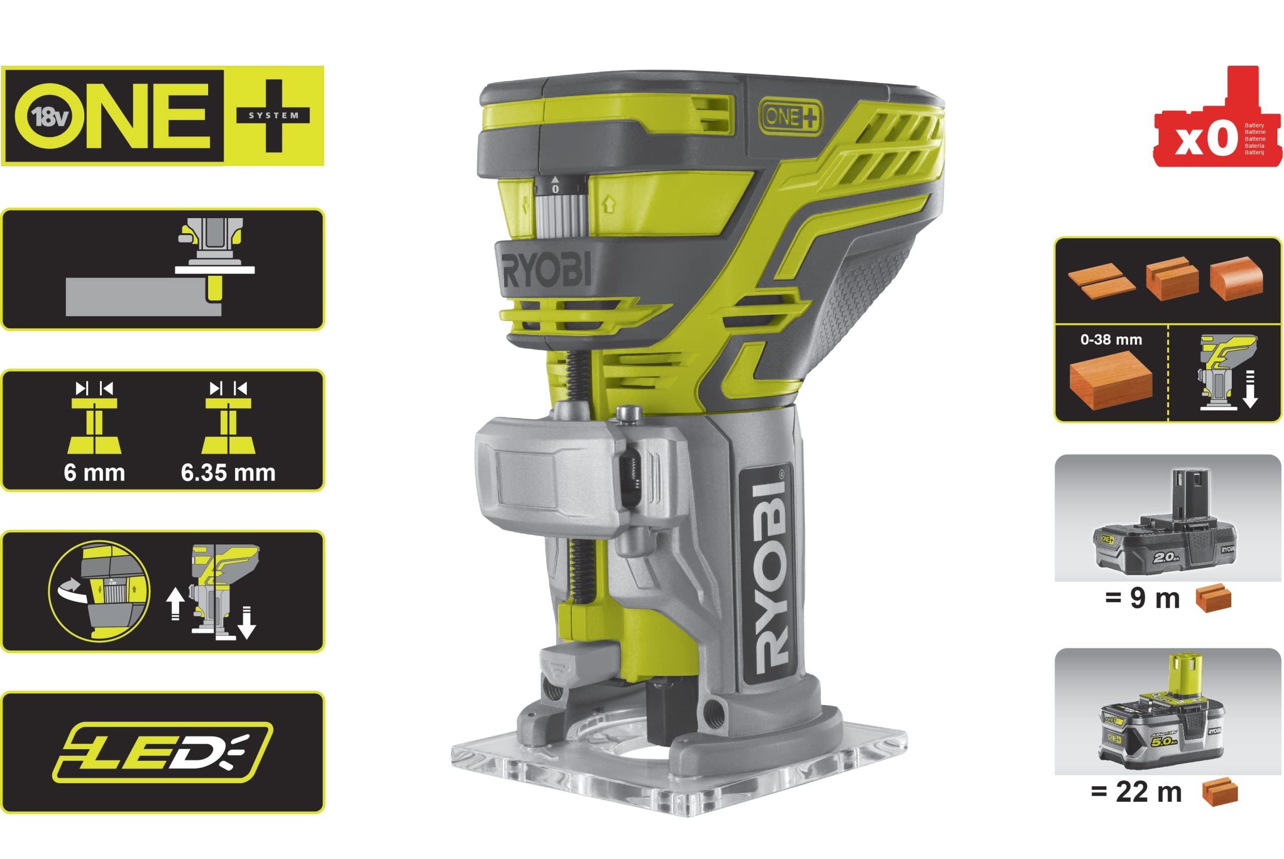 ryobi-r18tr-0-affleureuse-bois-18v-one-6mm-sans-batterie image 8