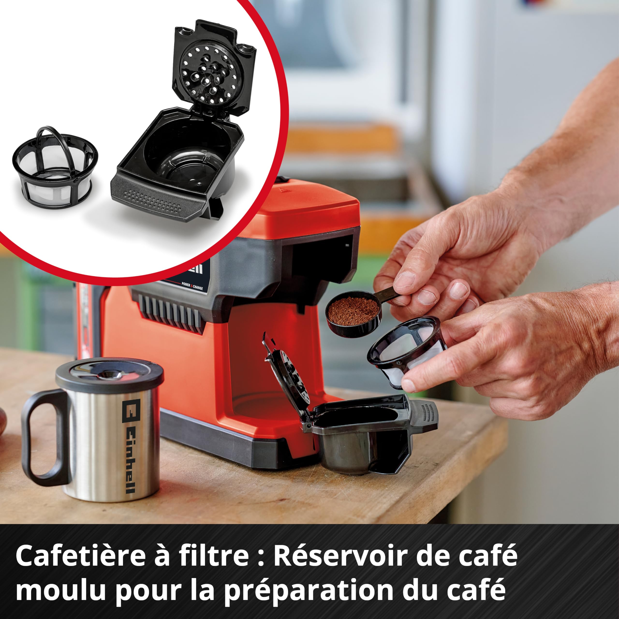 einhell-te-cf-18-li-solo-machine-caf-sans-fil-240-ml-filtre-dosettes image 7