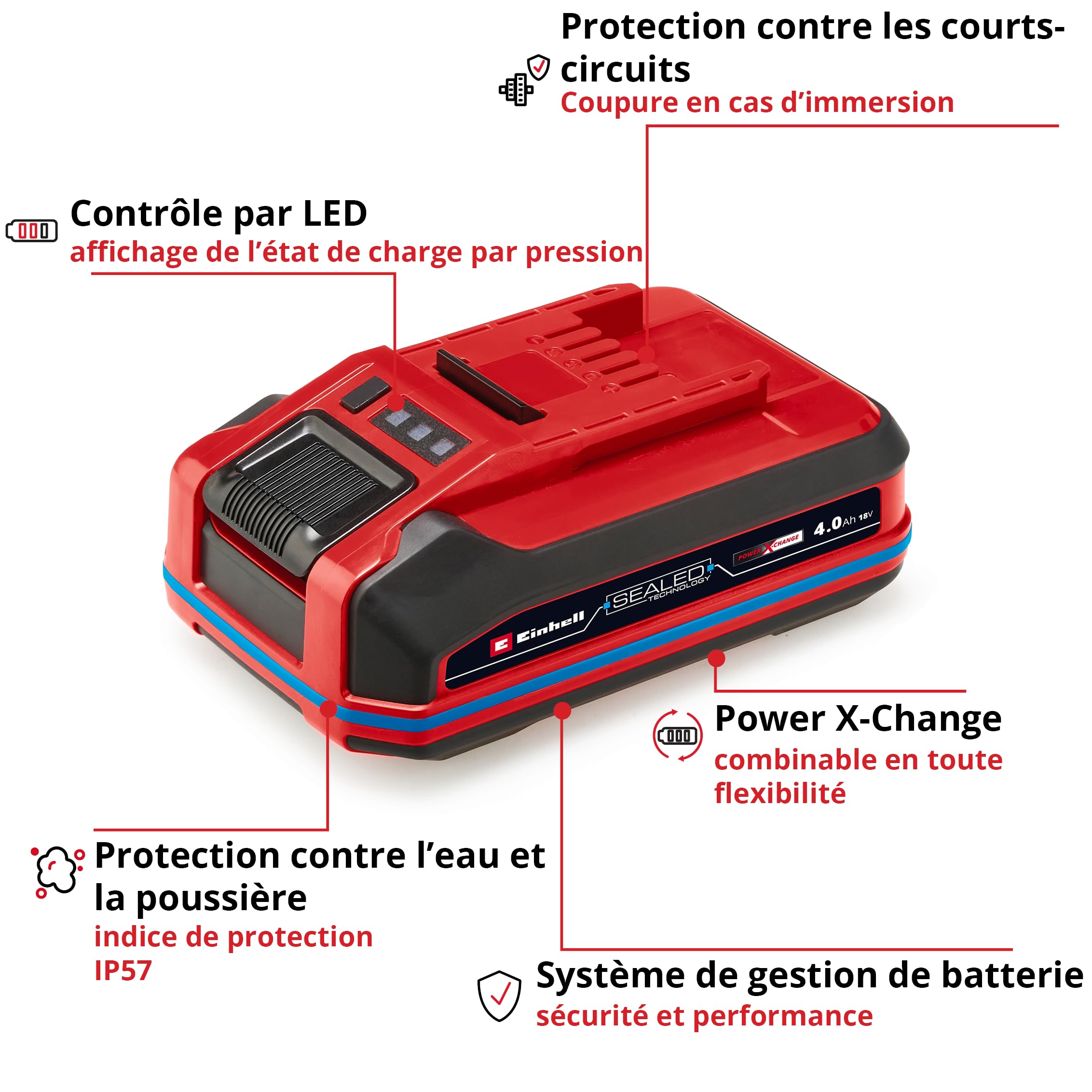 einhell-pxc-18v-4-0-ah-sealed-batterie-ip57-sans-chargeur image 4