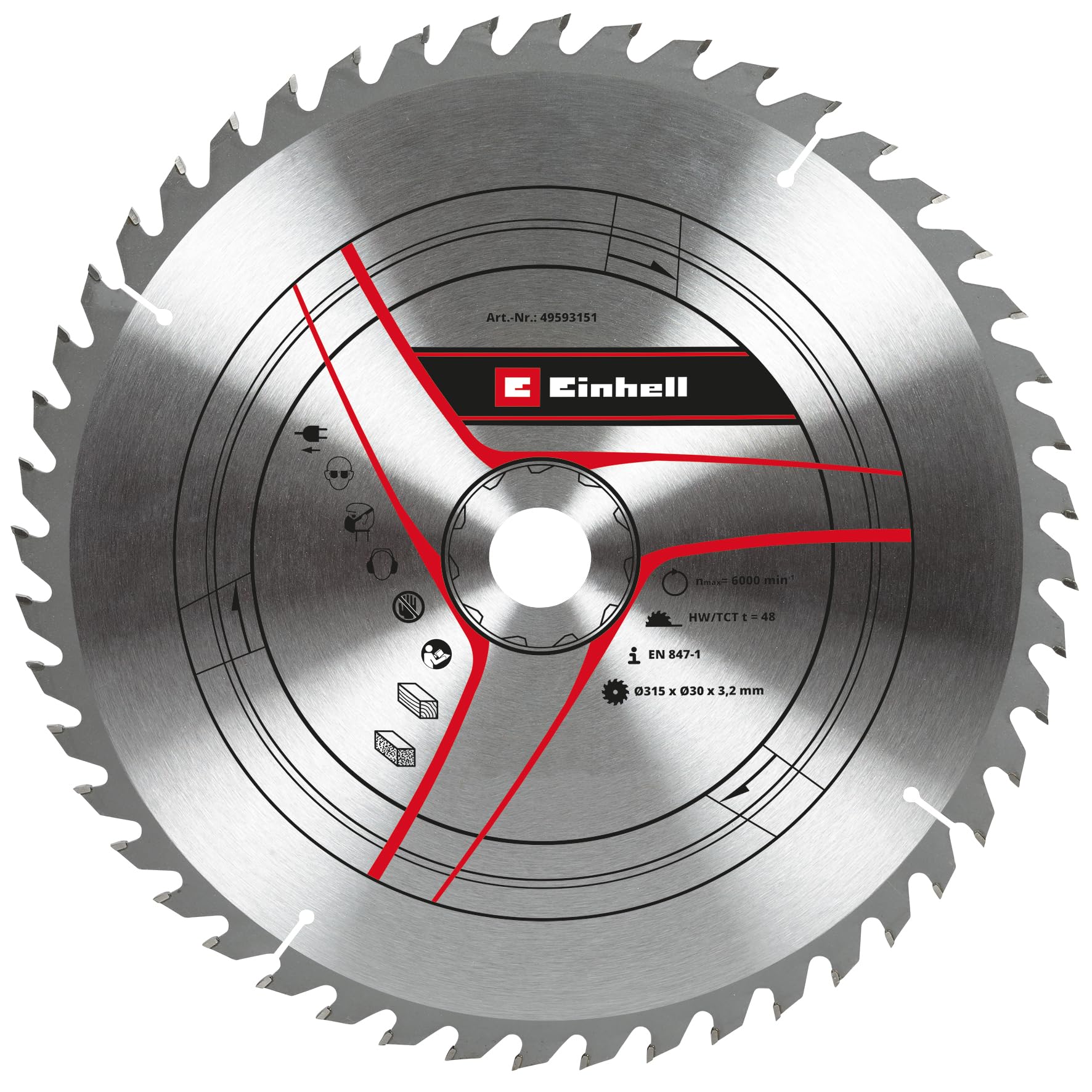 einhell-lame-scie-circulaire-hm-315-mm-48-dents image 1