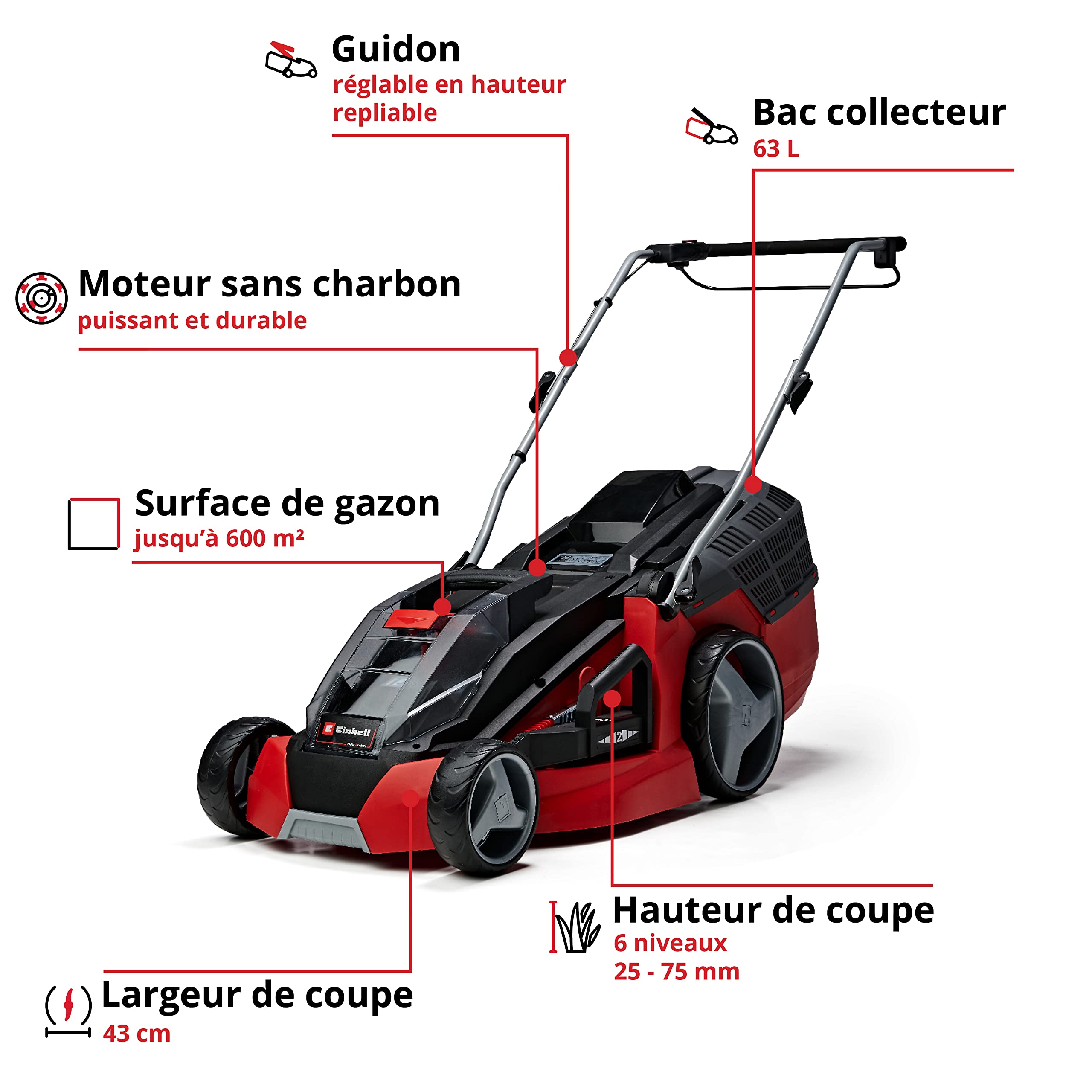 einhell-ge-cm-43-li-m-tondeuse-gazon-43-cm-2-batteries-4-0-ah image 3