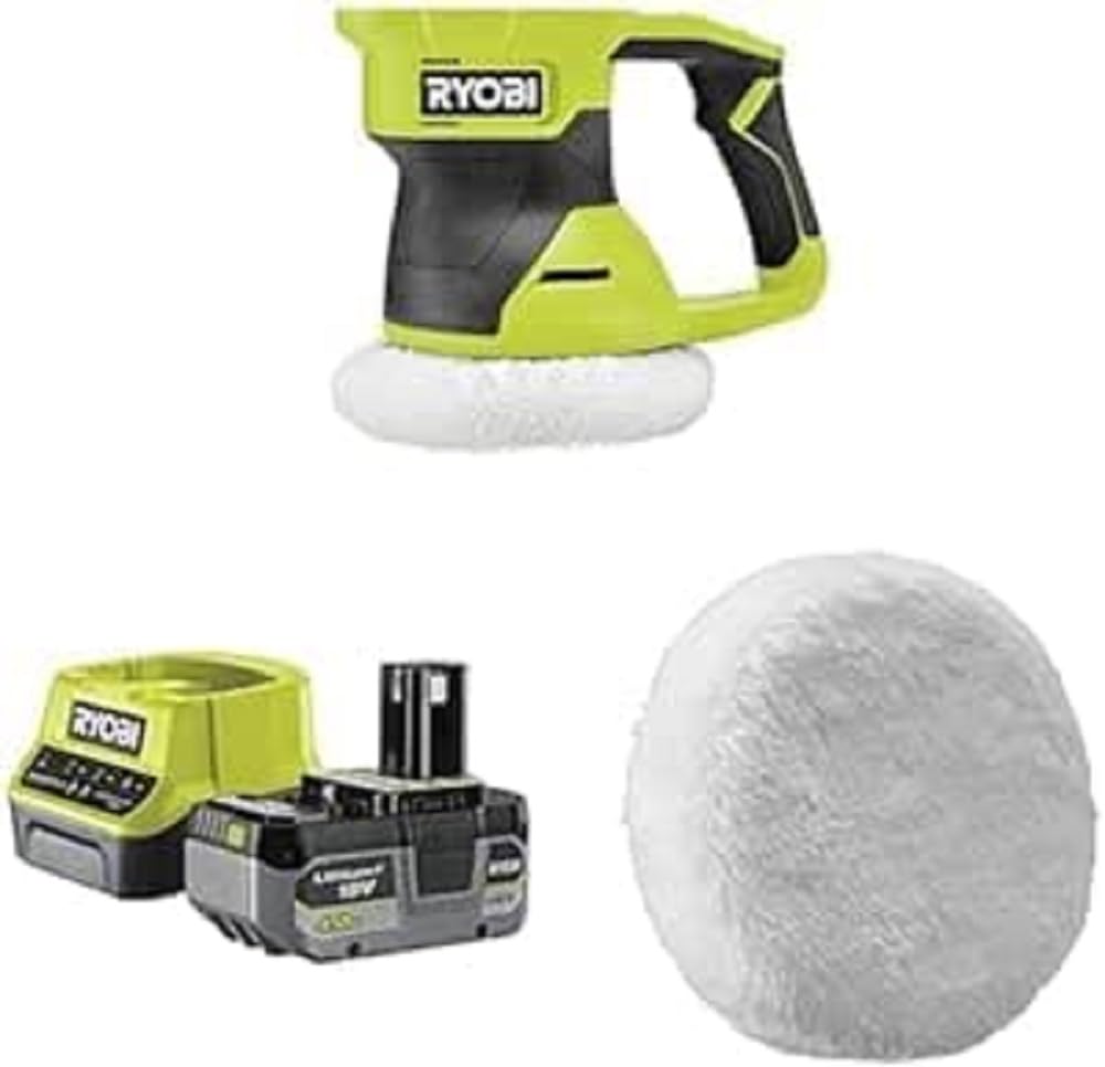 ryobi-one-polisseuse-18v-150-mm-batterie-4ah-2-vitesses image 1