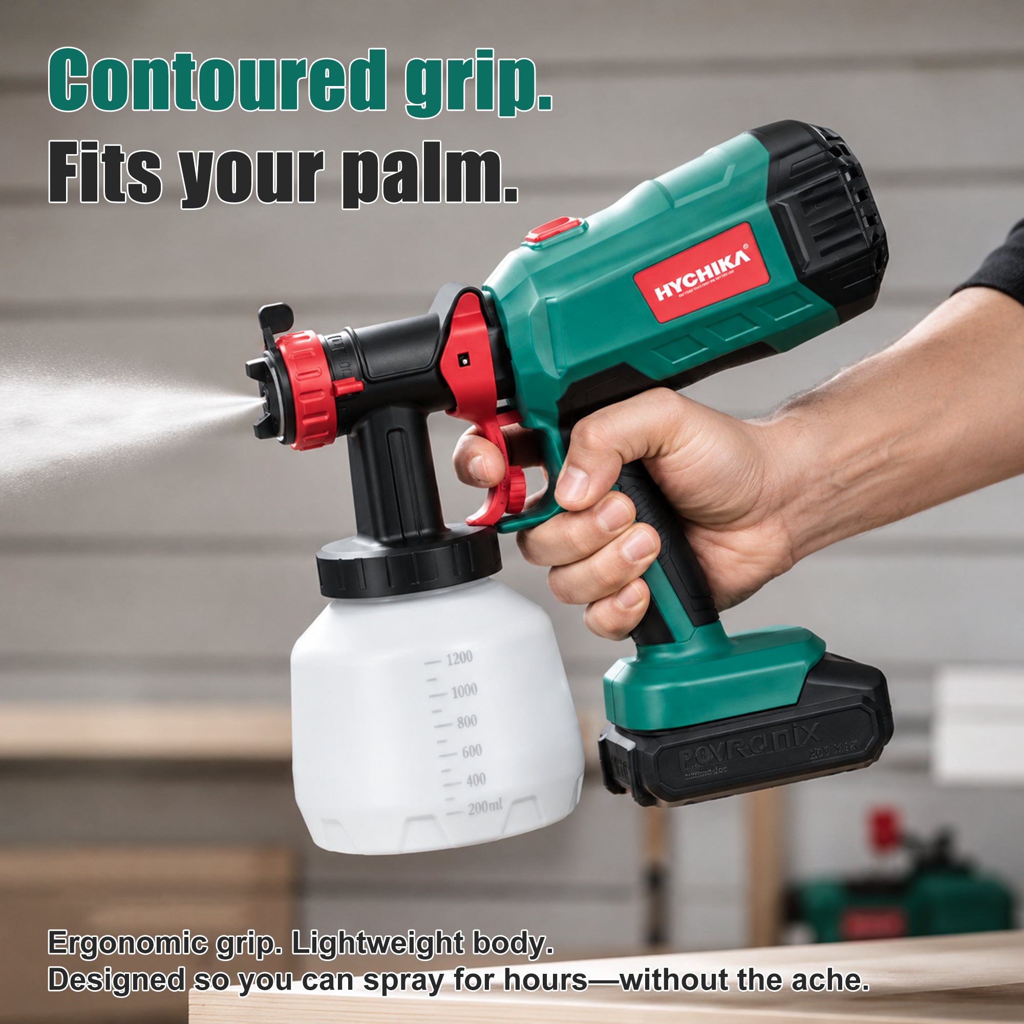 hychika-paint-sprayers-pistolet-peinture-sans-fil-600w-1200ml image 6