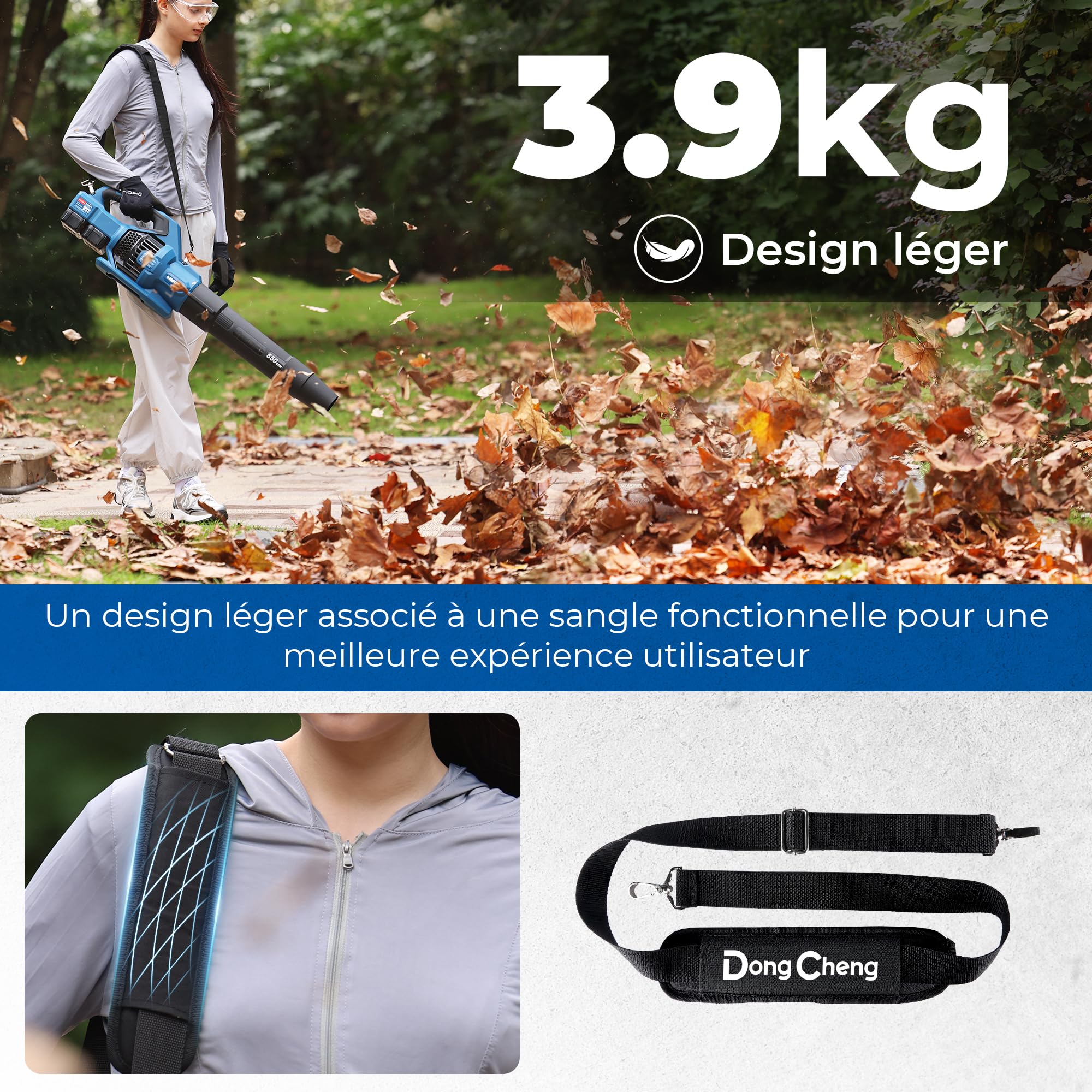 dongcheng-souffleur-feuilles-sans-fil-2x20v-4ah-turbo image 6