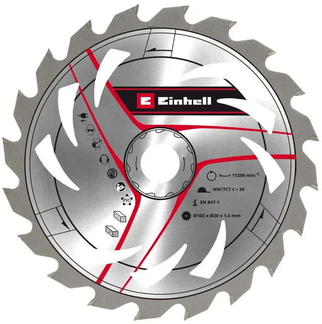 einhell-lame-scie-circulaire-165-mm-20-dents-carbure image 1