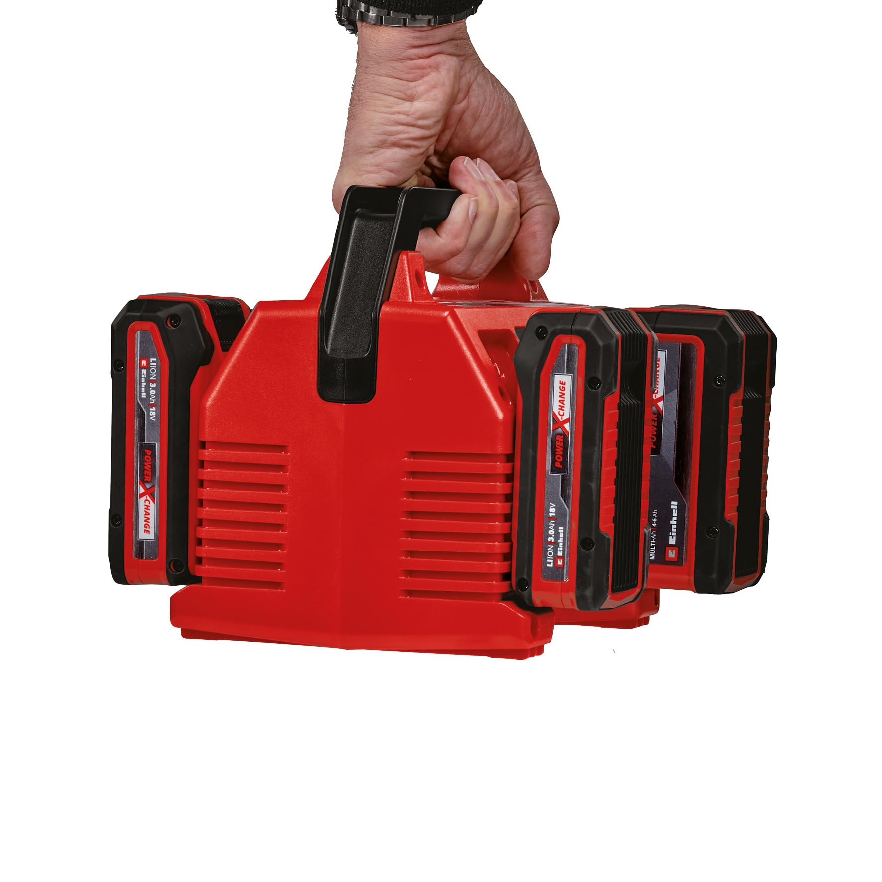 einhell-power-x-quattrocharger-chargeur-4a-18v-4-batteries image 5