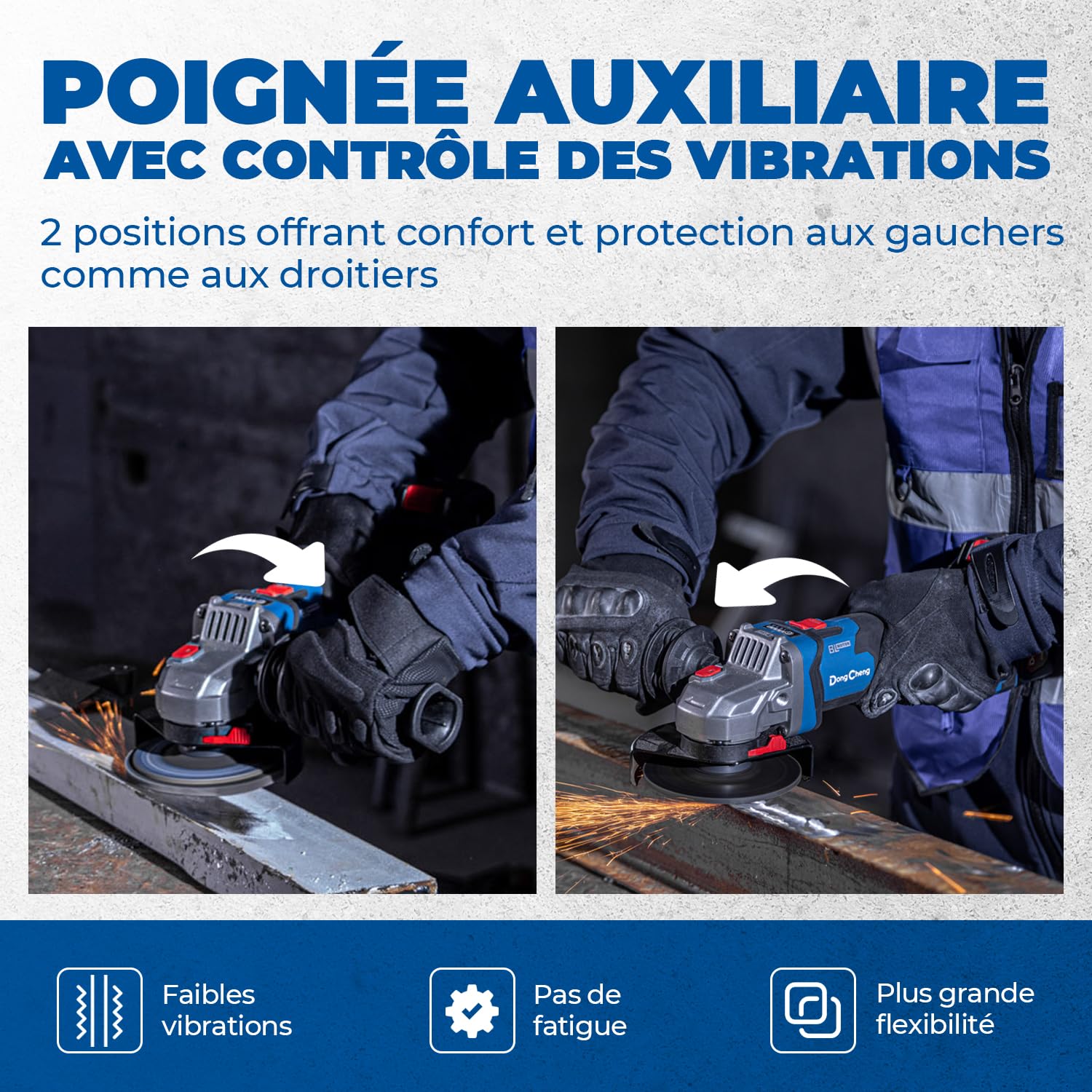 dongcheng-18v-meuleuse-d-angle-125-mm-1000w-avec-batterie-4ah image 7